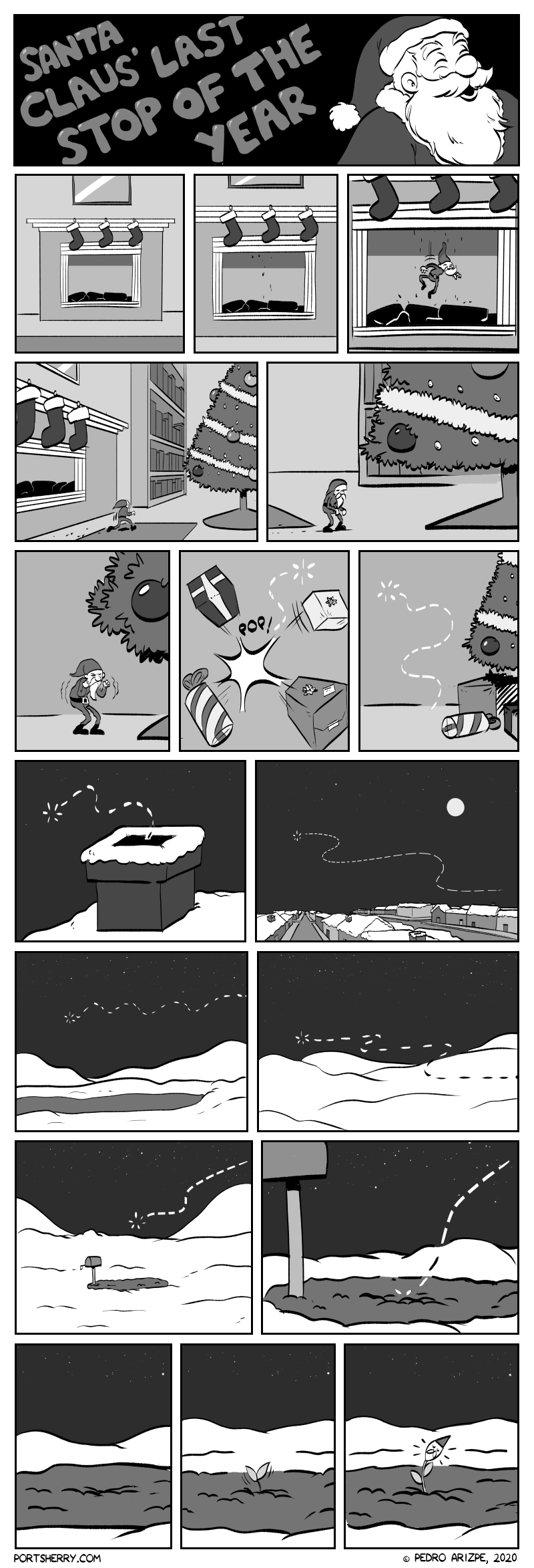 Santa Claus makes his final stop of the year
