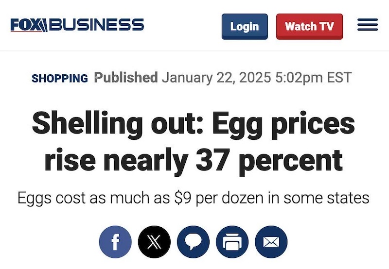 Egg prices soaring to $9 per dozen in some states