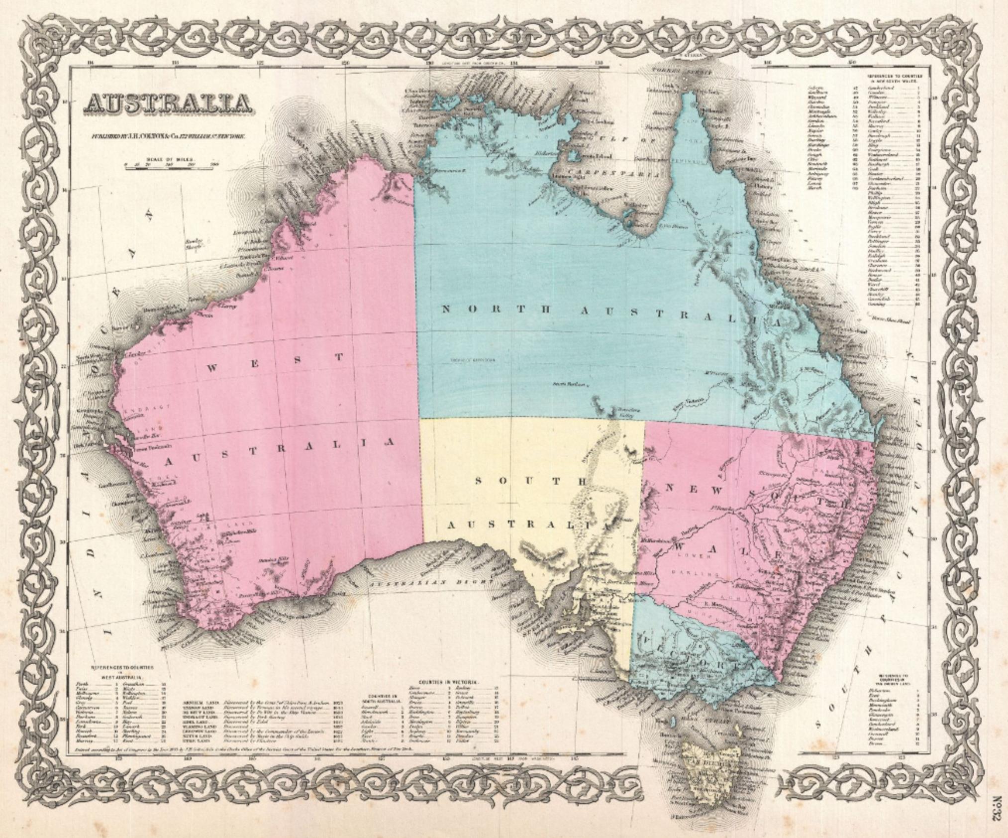 Colton's Intriguing 1855 Map of Australia