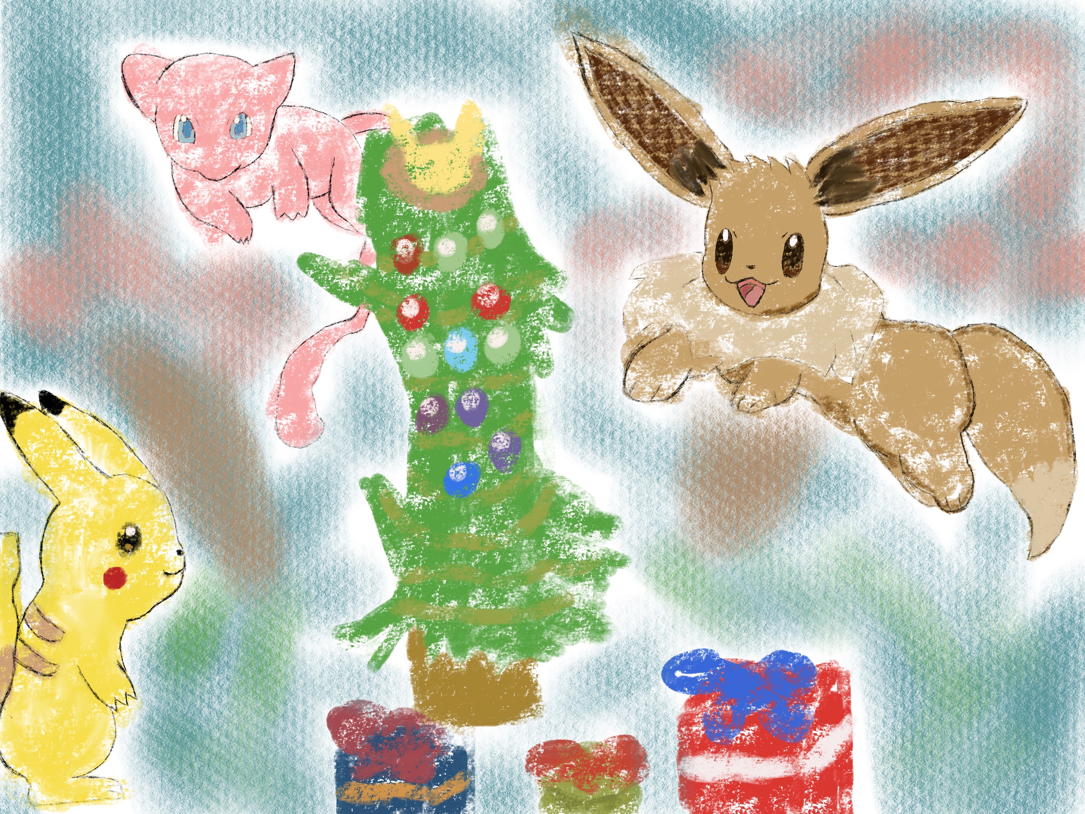 A Festive Tribute: Merry Christmas Through the Lens of Pokemon Art!