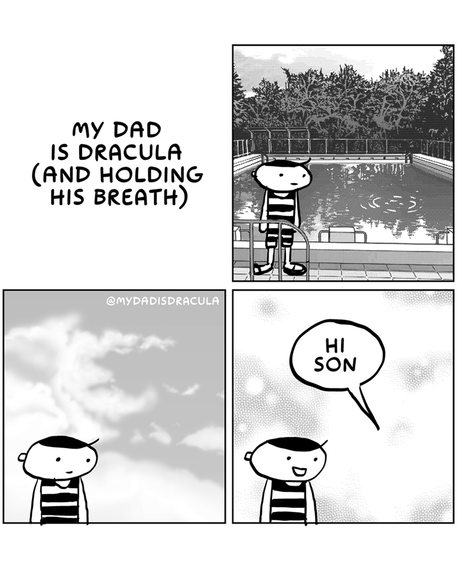My Dad: The Real-Life Dracula Holding His Breath