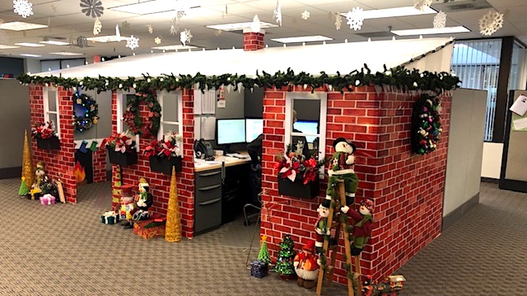 Cheers to bosses who encourage holiday creativity in the office!