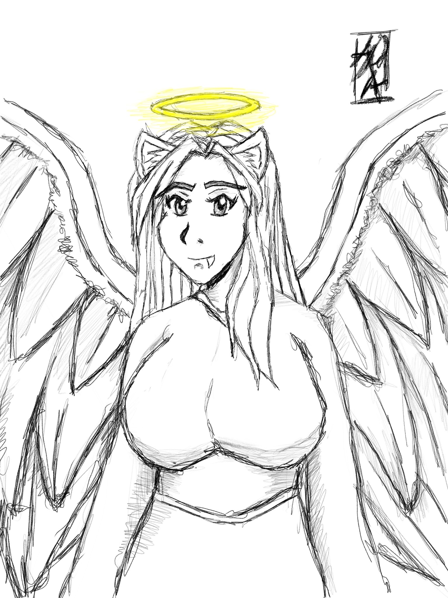 Day 141: Continuing my quest to draw the ultimate big titty catgirl in hopes of finding my perfect cosplay waifu!