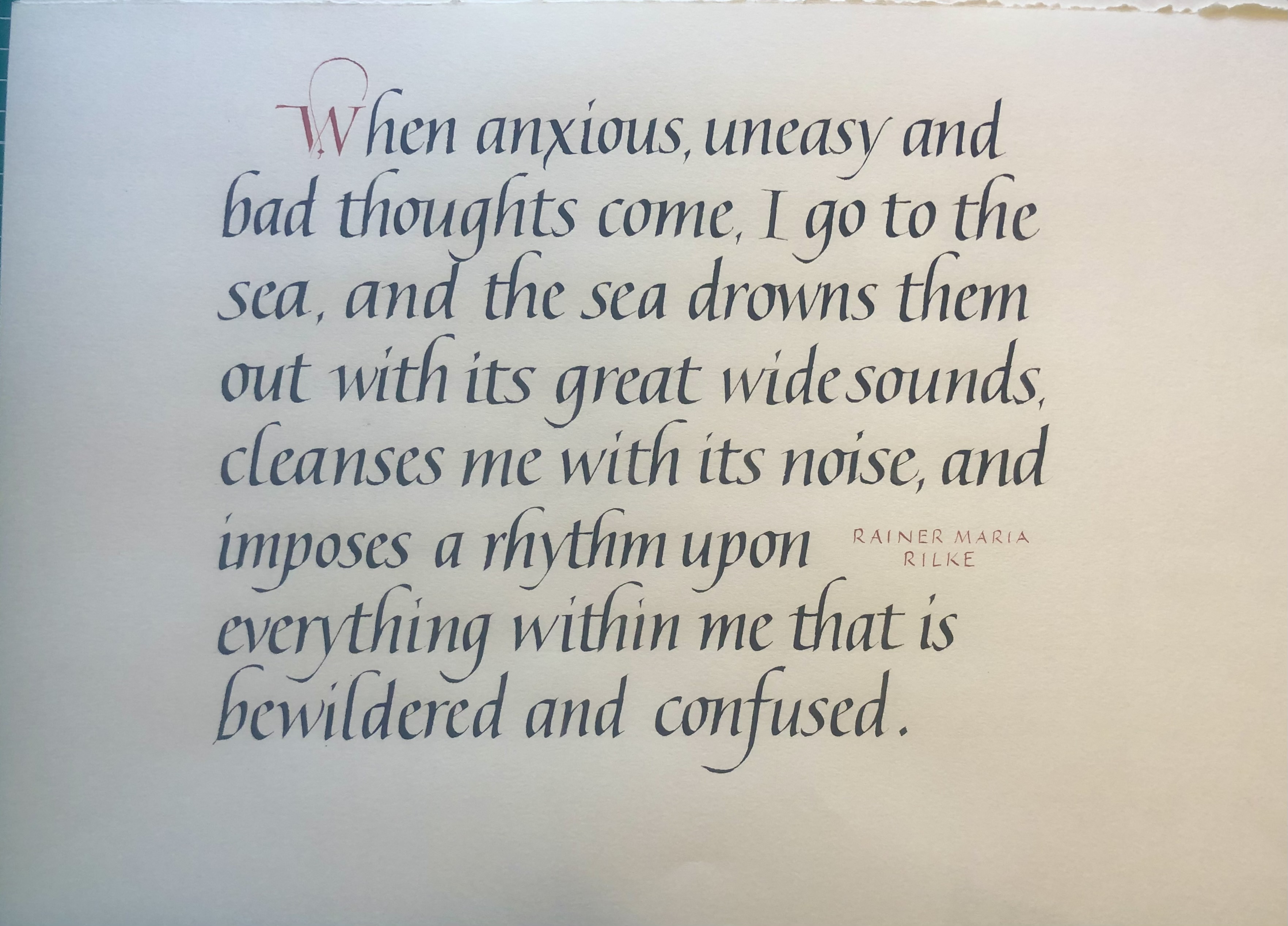 Rilke's Poetic Reflections on the Sea