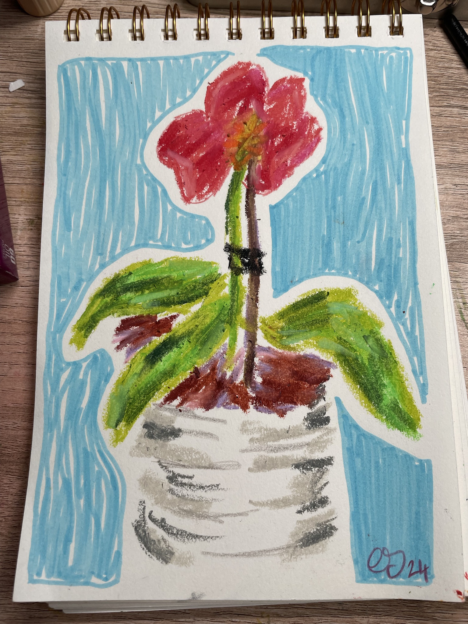 An Oil Pastel Orchid: A Color Choice I Regret