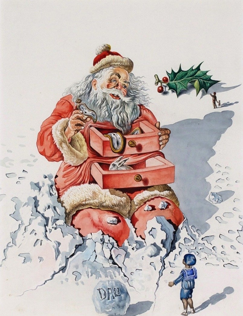 Salvador Dalí's Santa with Drawers: A Surreal Holiday Twist (1948)