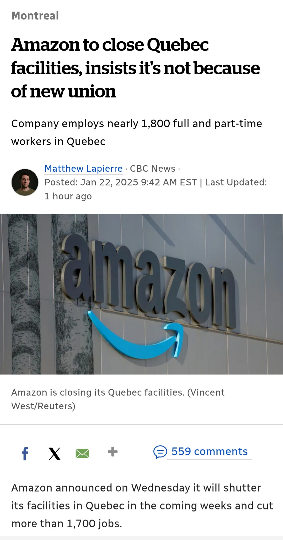 Amazon's Departure from Québec: What It Means