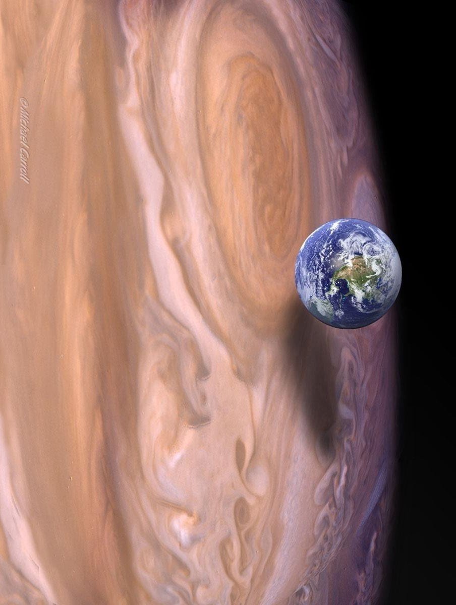 A Stunning Comparison: Earth vs. Jupiter