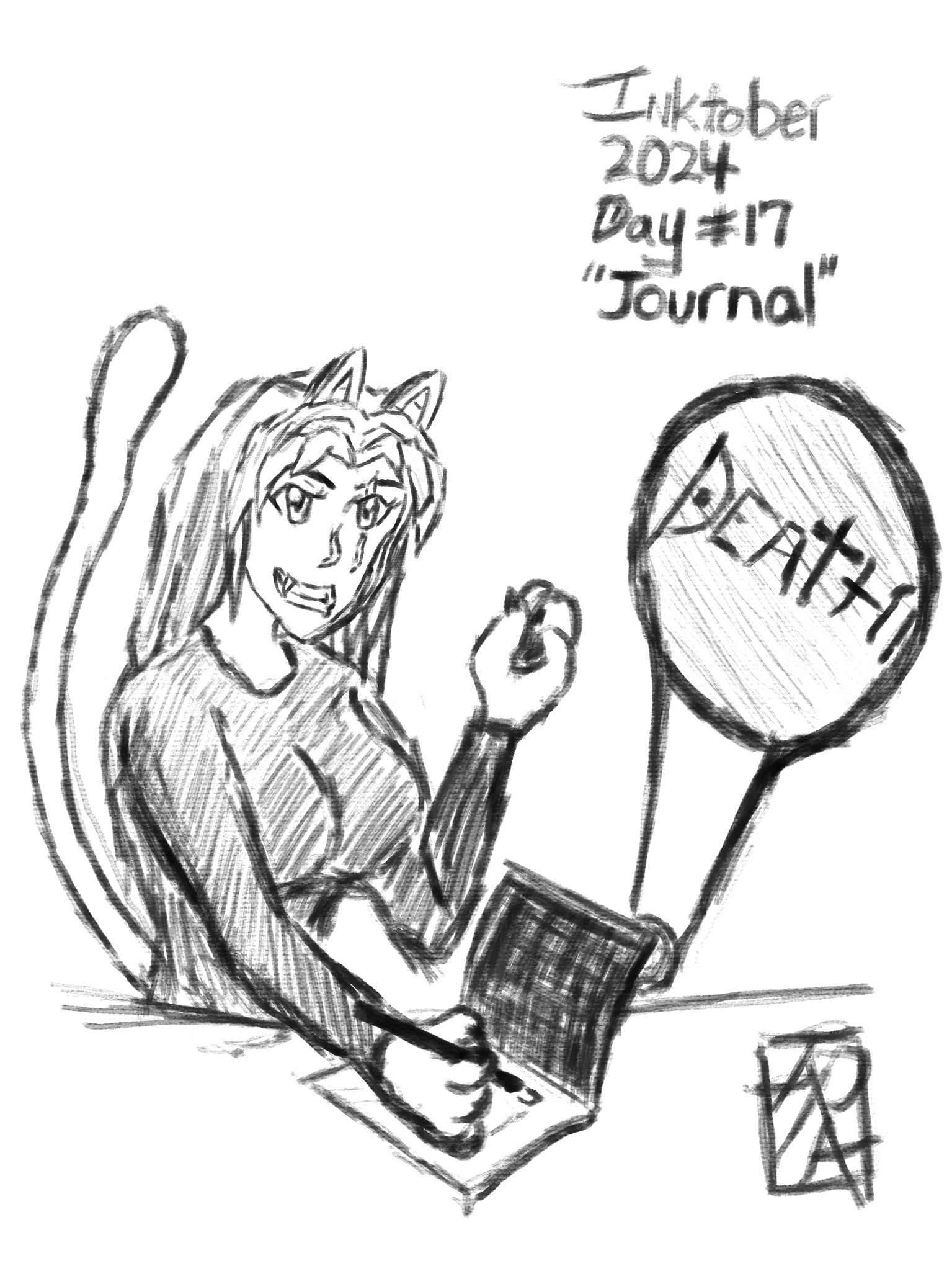 Day 75 of My Quest: Drawing Big Titty Catgirls Until I Find My Cosplay Waifu - Inktober Day 17