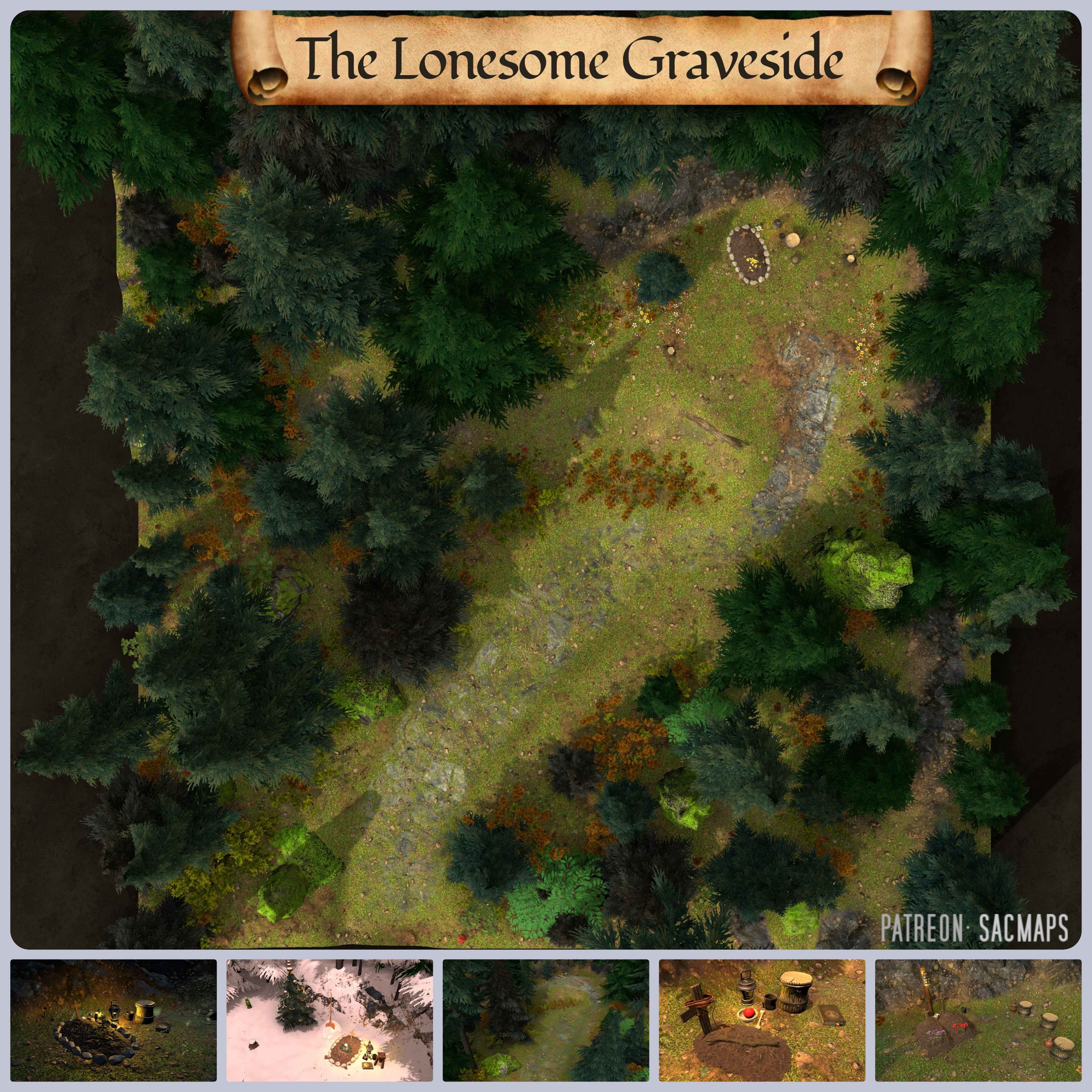 The Lonesome Grave: Free DnD and TTRPG Maps Await!