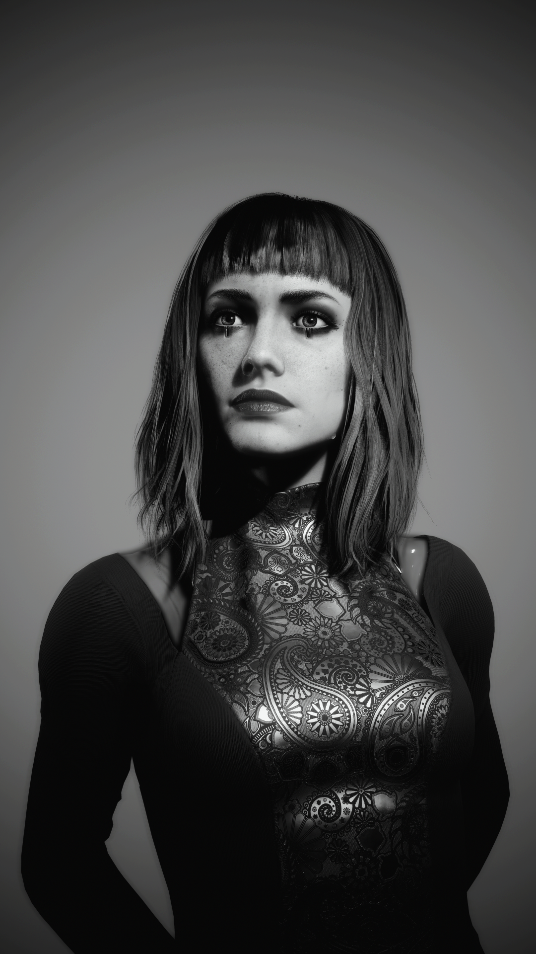 Evelyn Parker: Stunning Black & White Portraits from Cyberpunk 2077