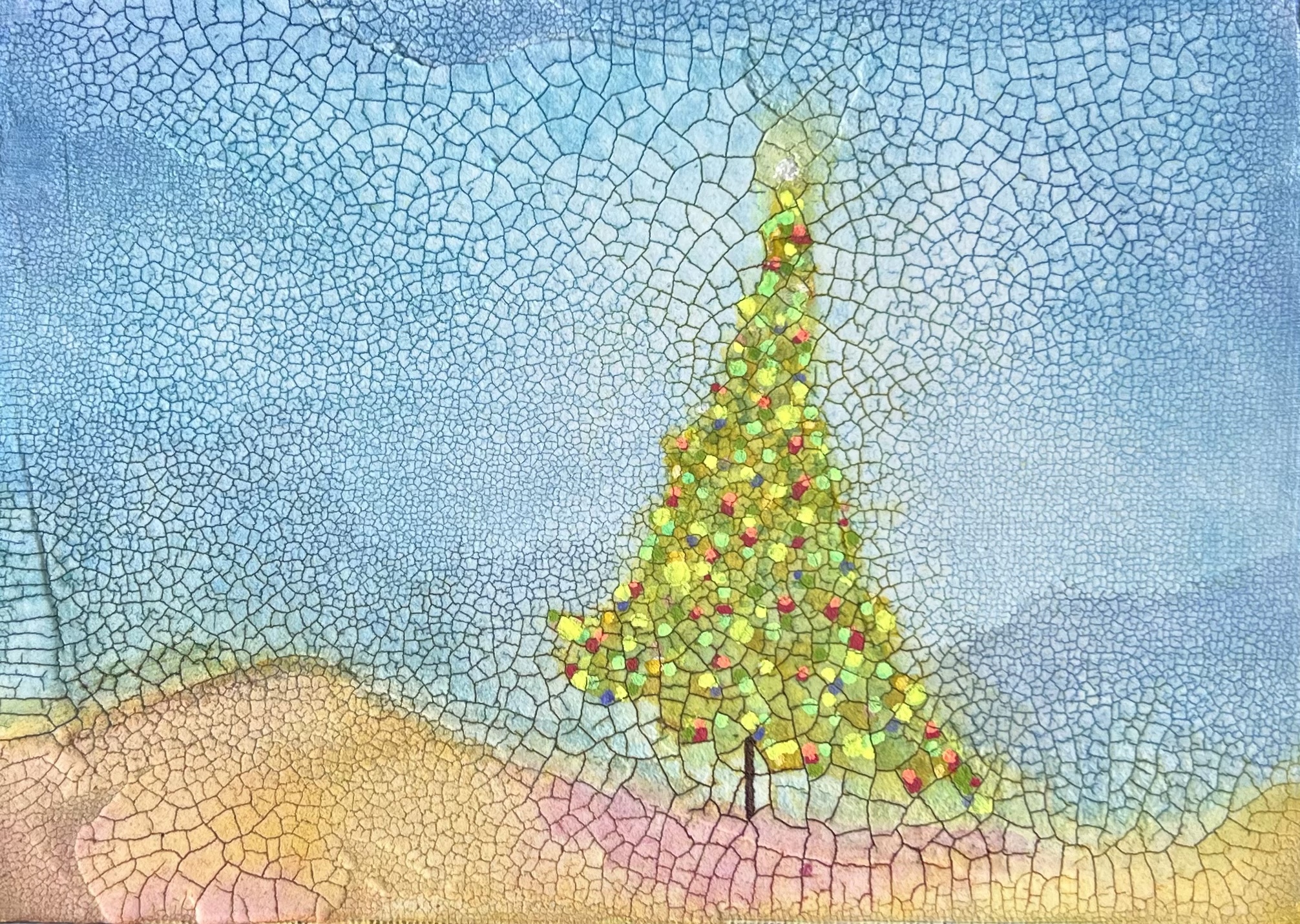 Experimenting with a New Crackle Medium for Festive Xmas Cards!