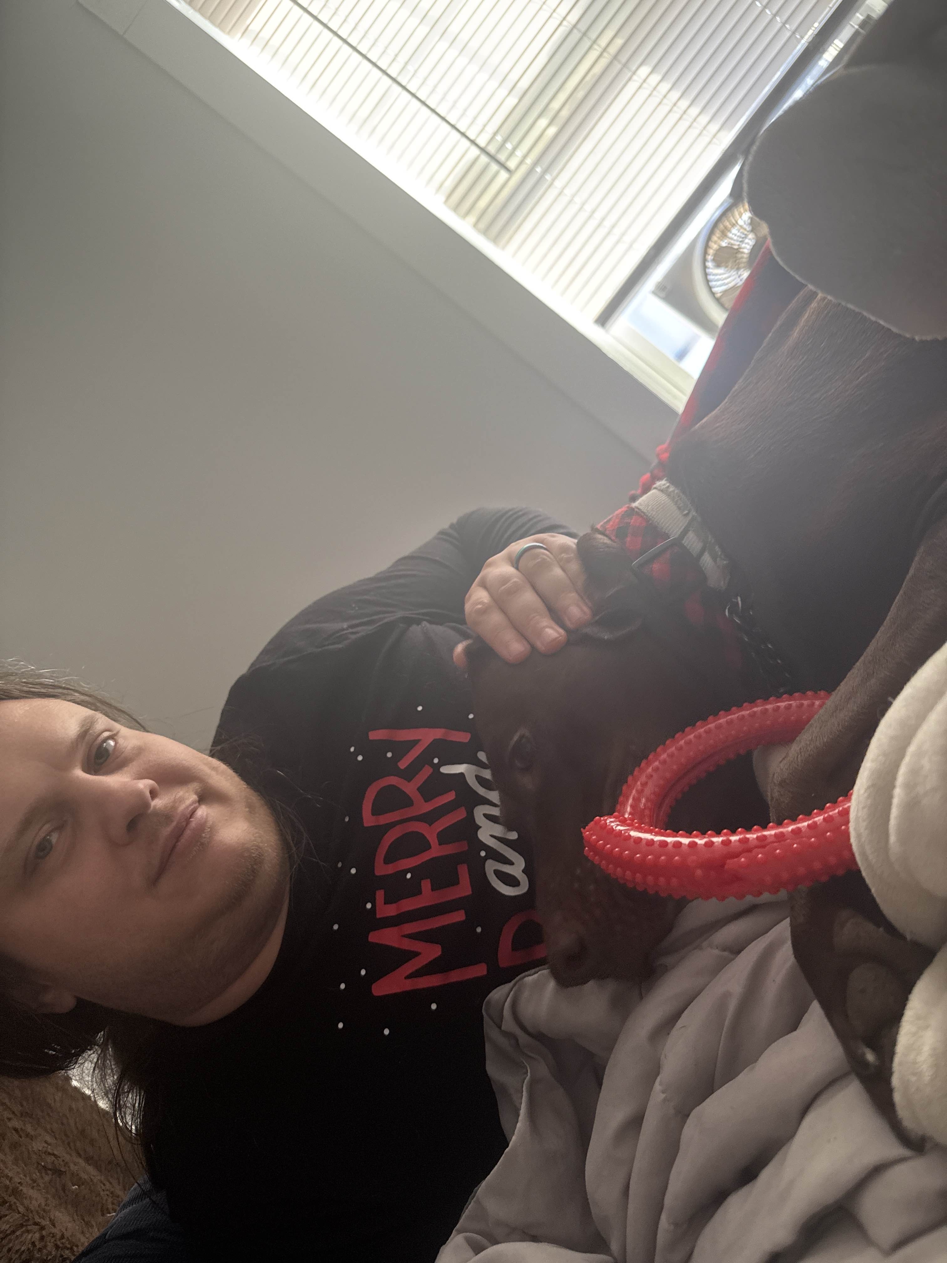 A Merry Christmas from a Meat Popsicle and His Adorable Pup