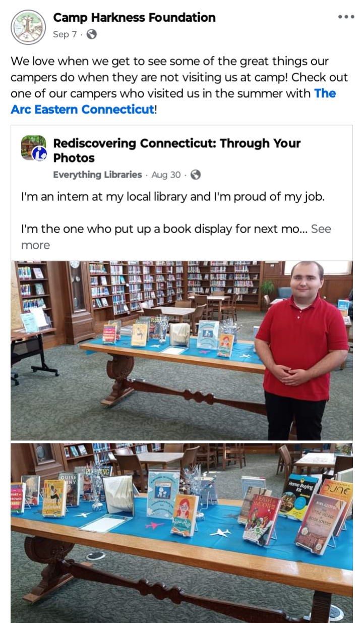 Proudly showcasing my own book display creation
