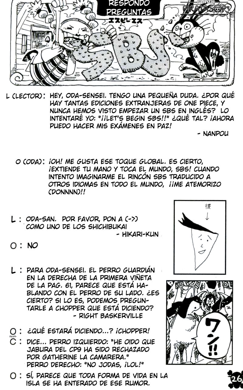 Dive into One Piece: SBS Spanish Volumes 41 to 50