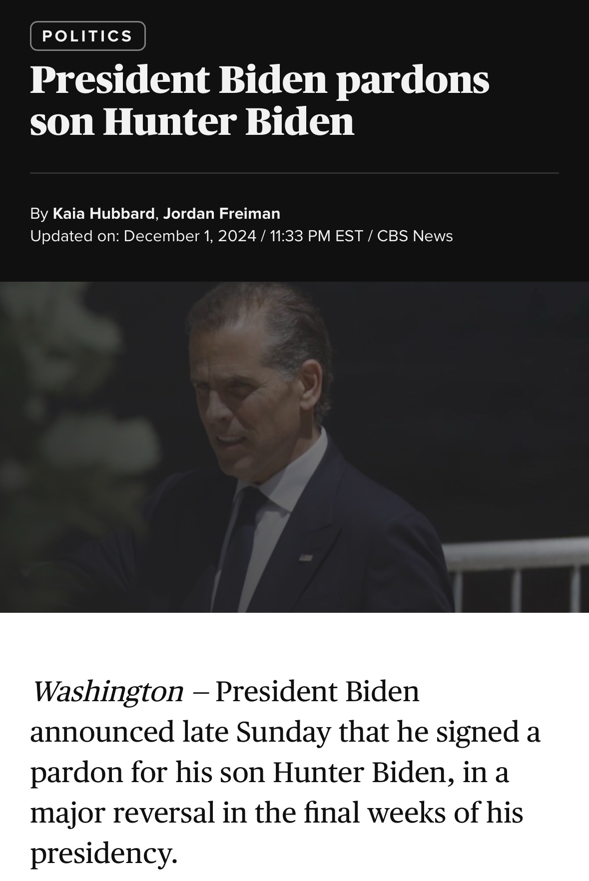 Way to go, Joe! Ignore the haters!