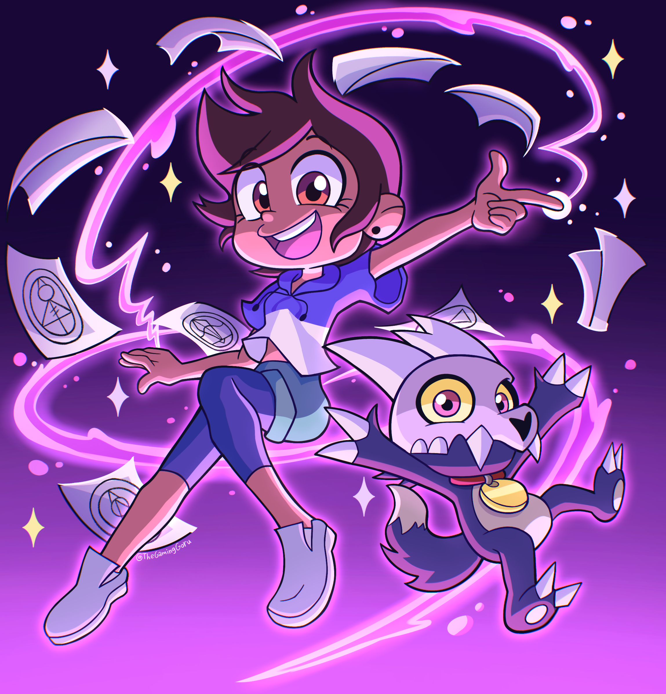 Check out my drawing of Luz and King from The Owl House!