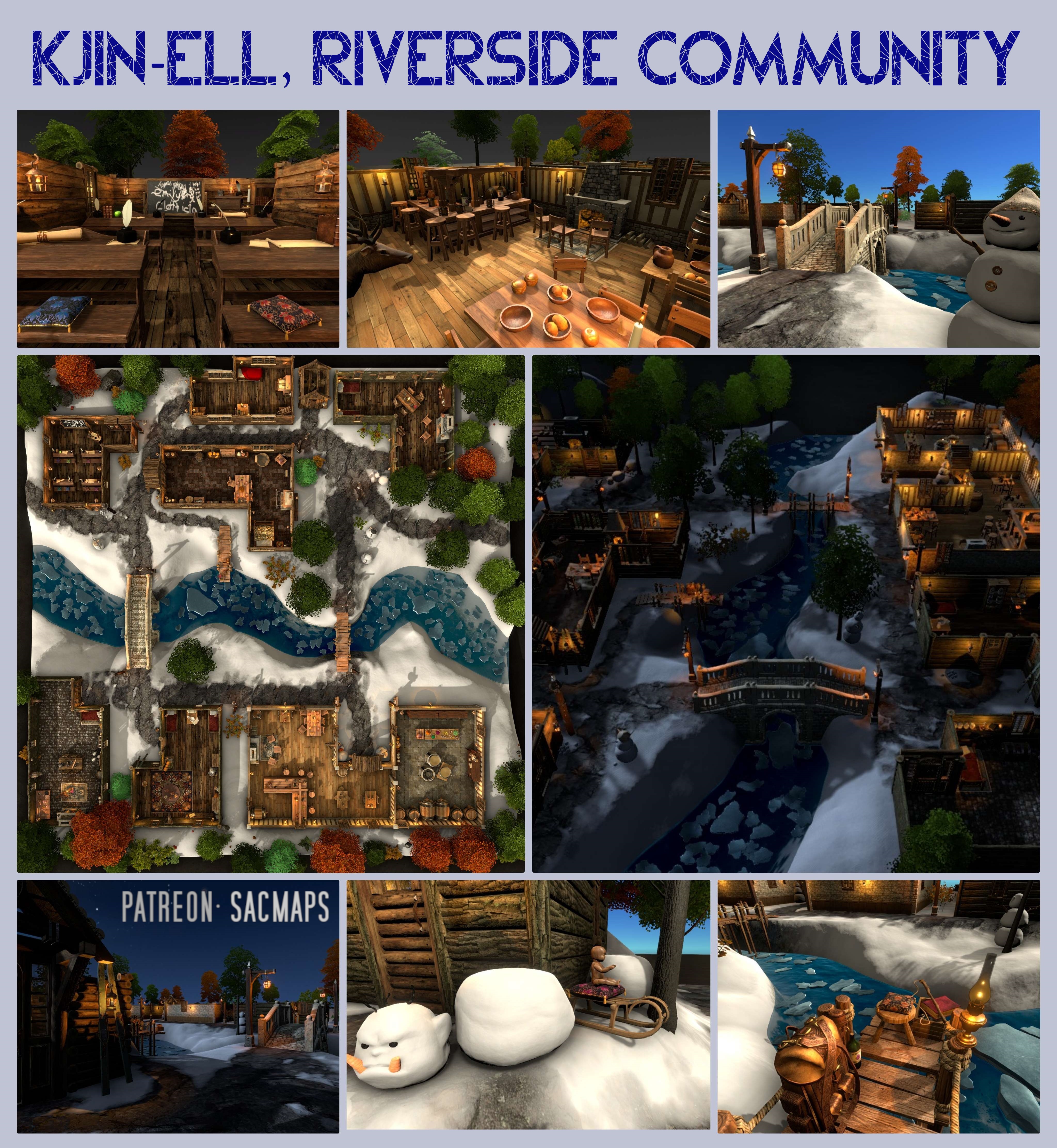 Kjin-Ell, Riverside Community - Your Go-To Source for Free DnD and TTRPG Maps