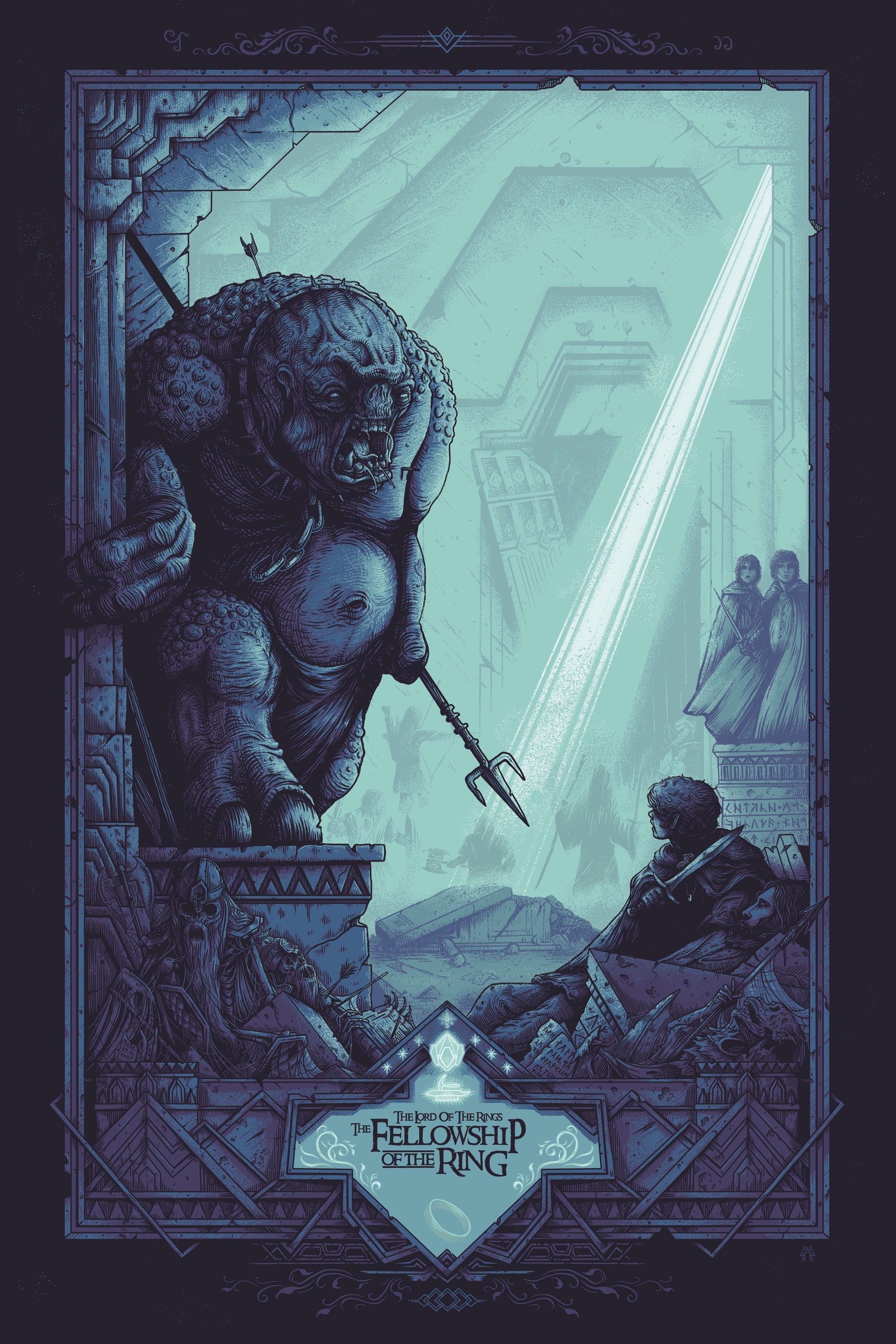 Epic Lord Of The Rings Trilogy Posters by Alex Hovey