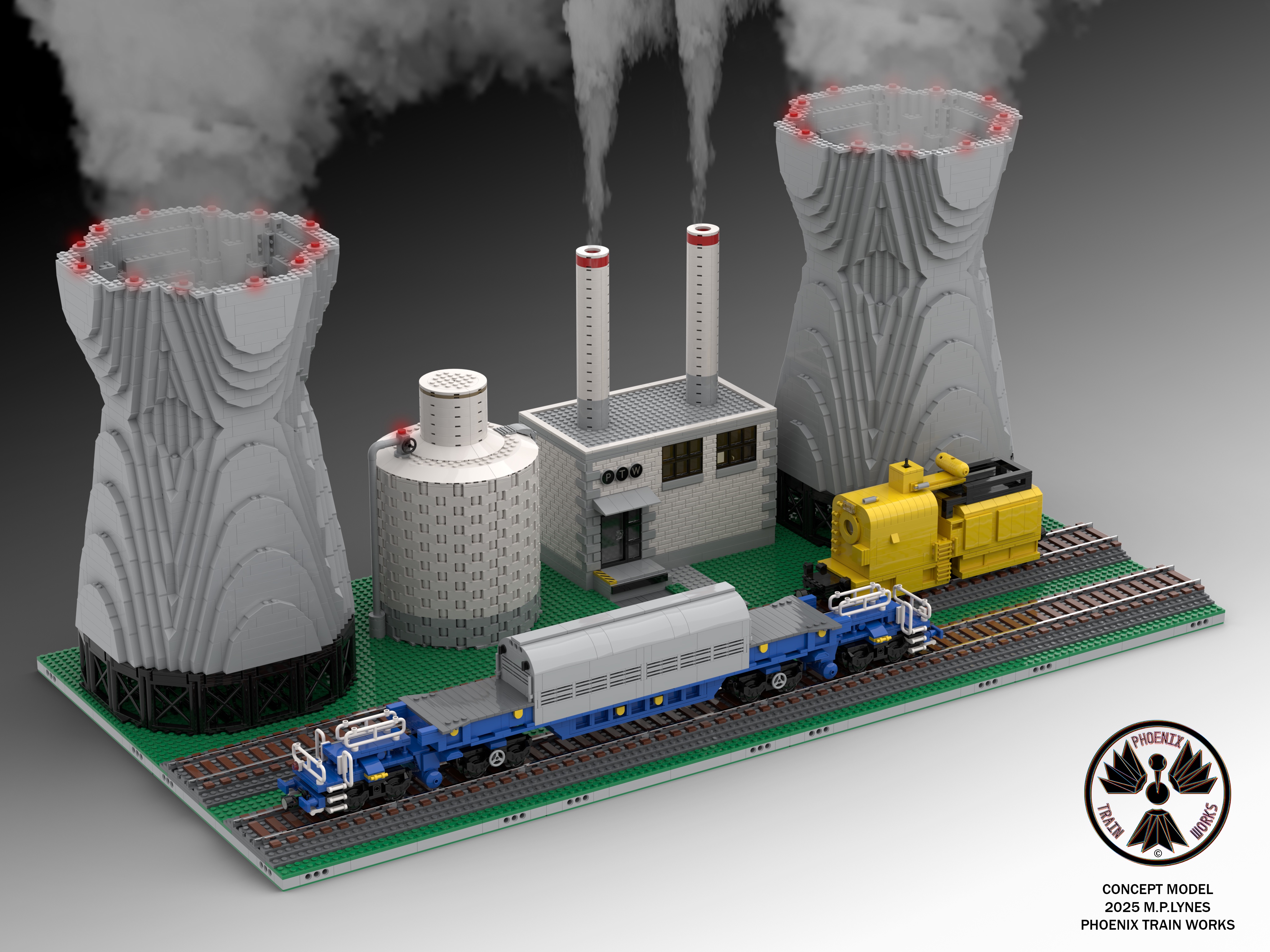 Incredible Lego Nuclear Power Plant by Phoenix Train Works