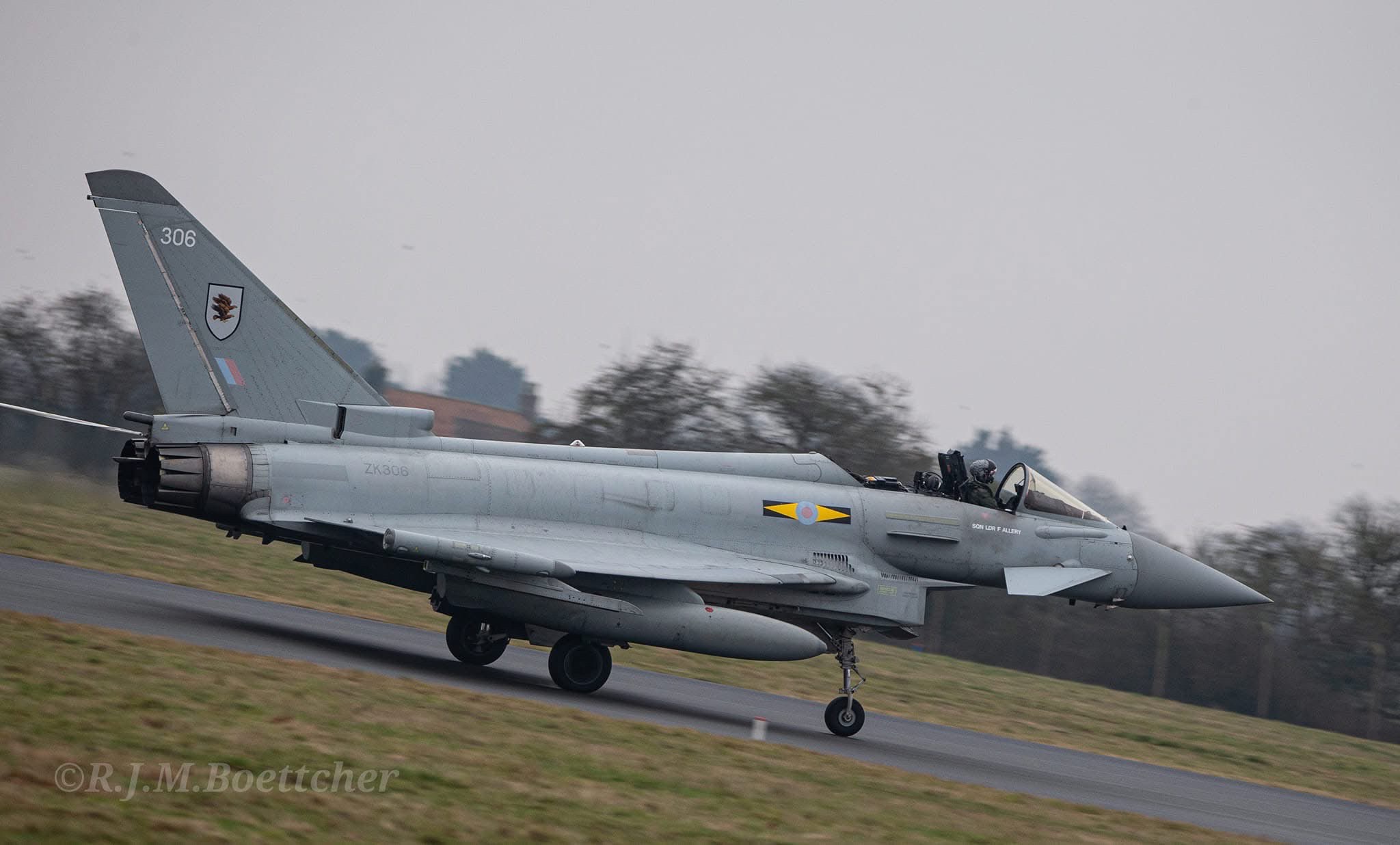 Earlier today, a Royal Air Force Typhoon lost its cockpit canopy due to a bird strike over the North Sea.