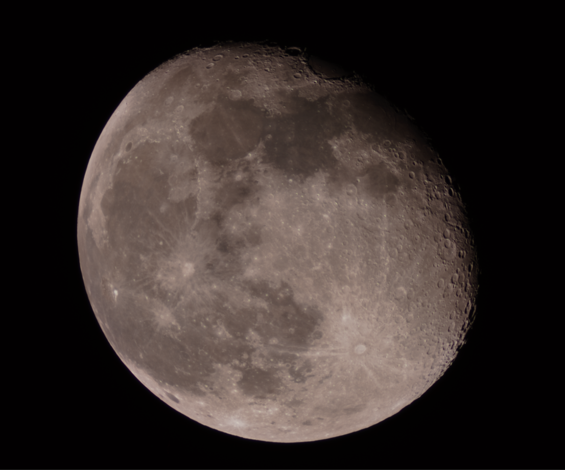 The enchanting Waning Gibbous Moon