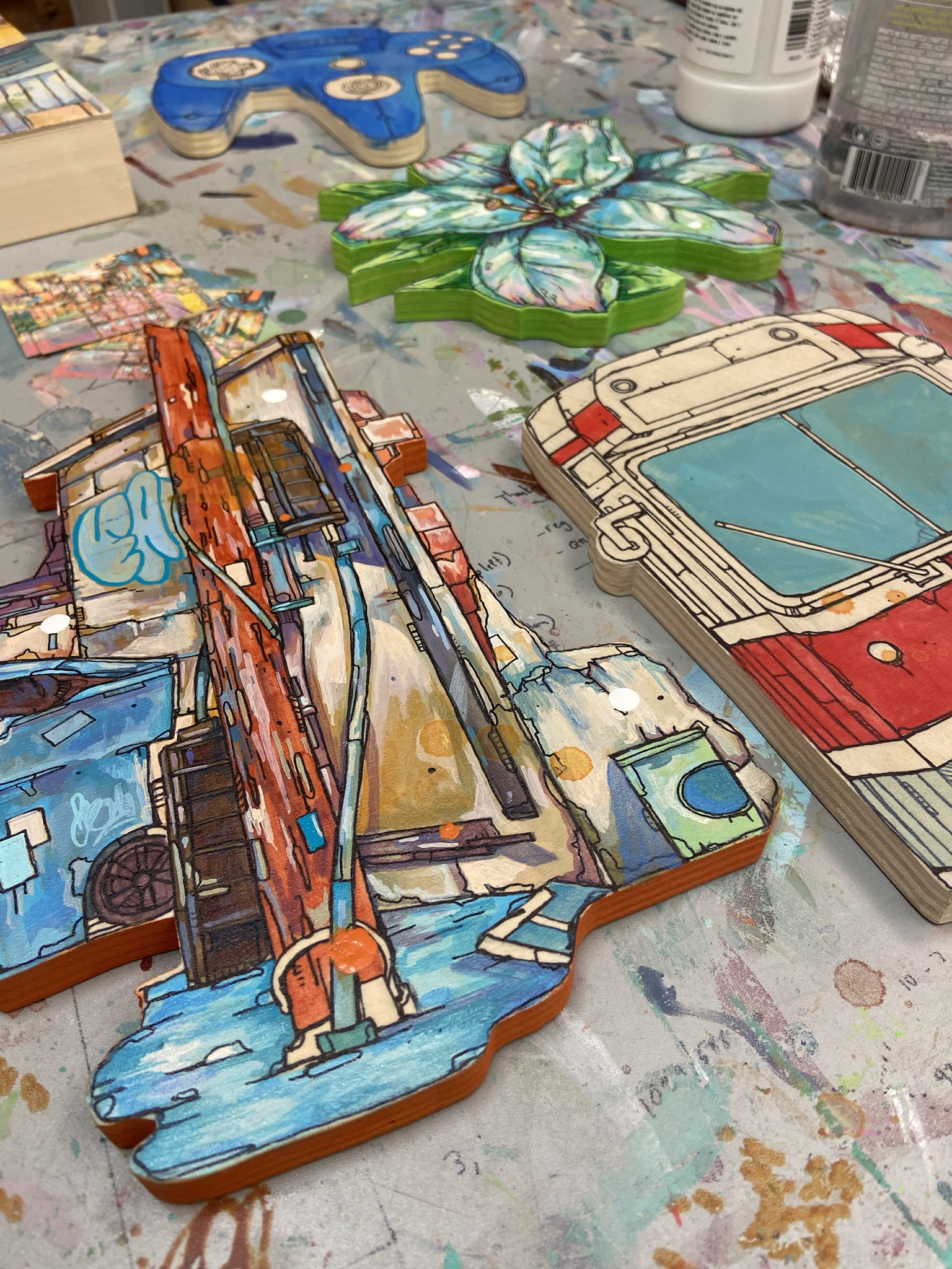 Recent Studio Shots and Ongoing Paintings
