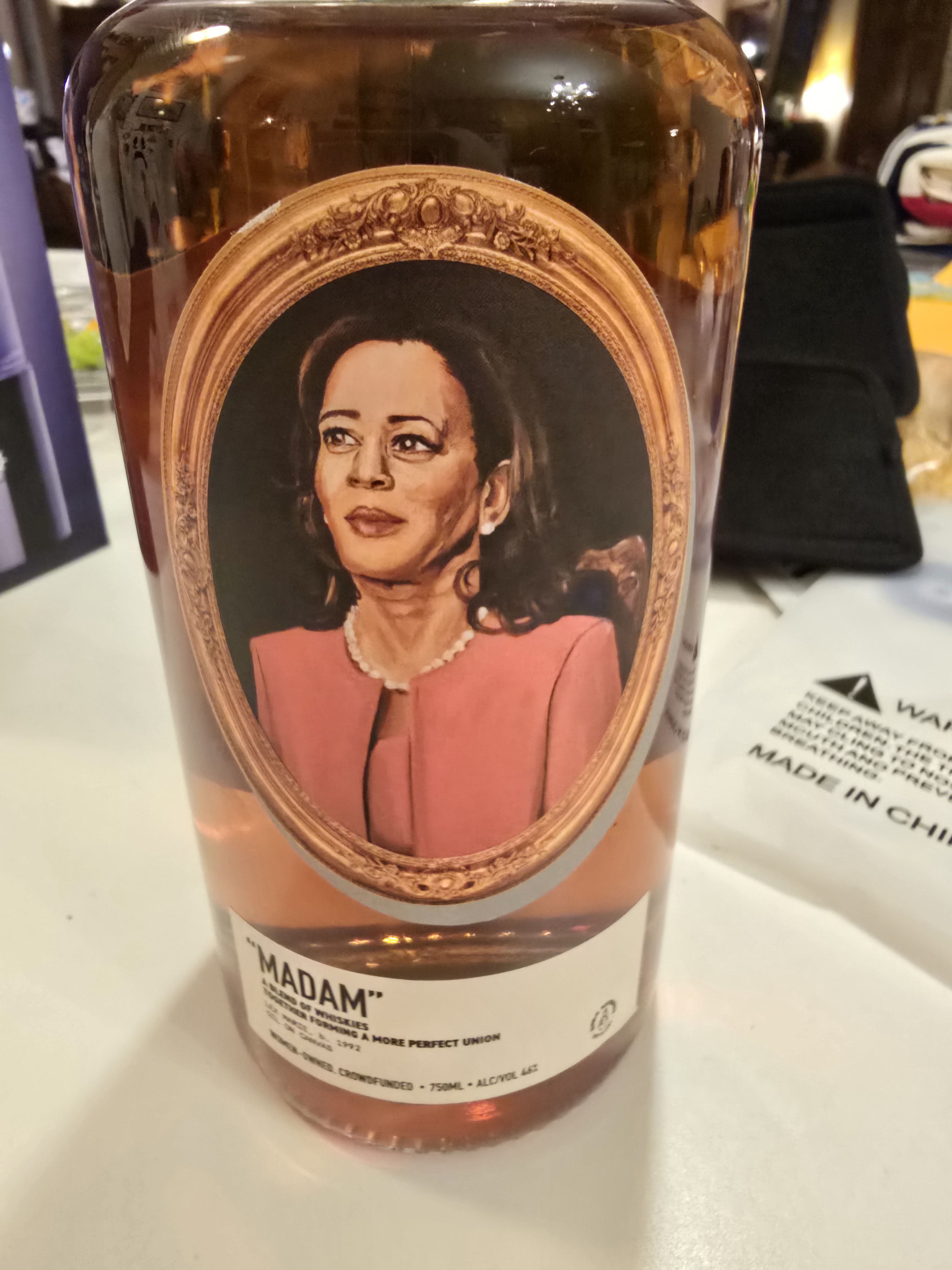 Madam Whiskey: My husband surprised me with this knowing I’m stressed about the election. He’ll never live down voting for the orange turd in 2016.