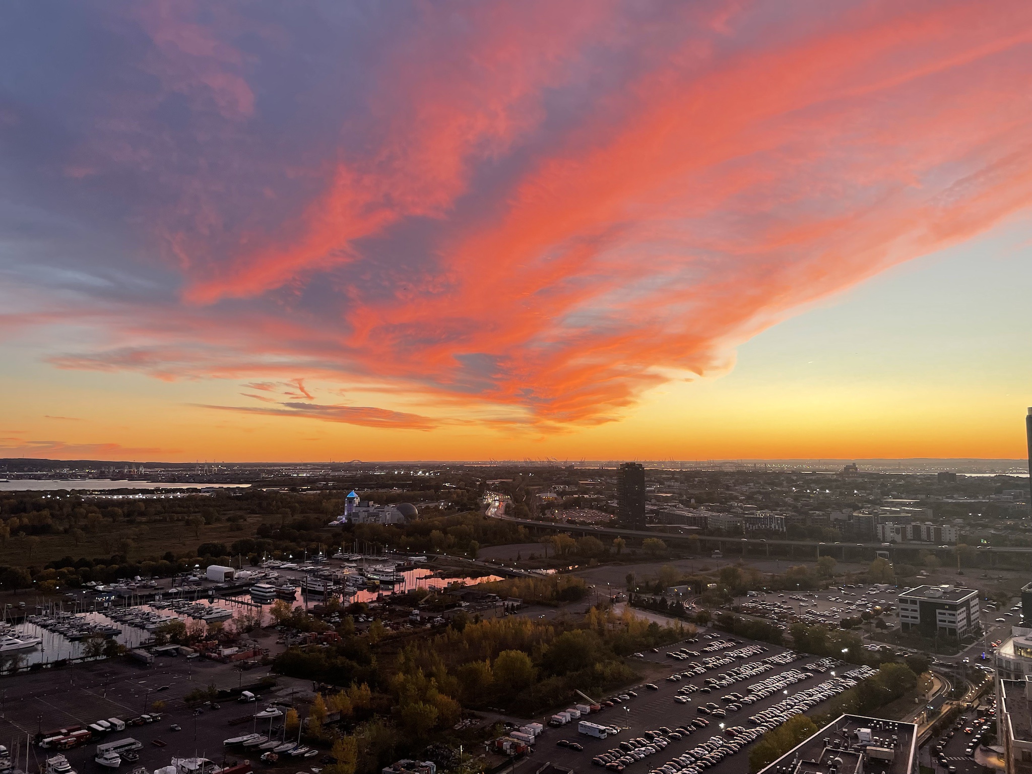 Breathtaking Fall Sunset Over Southwest New Jersey