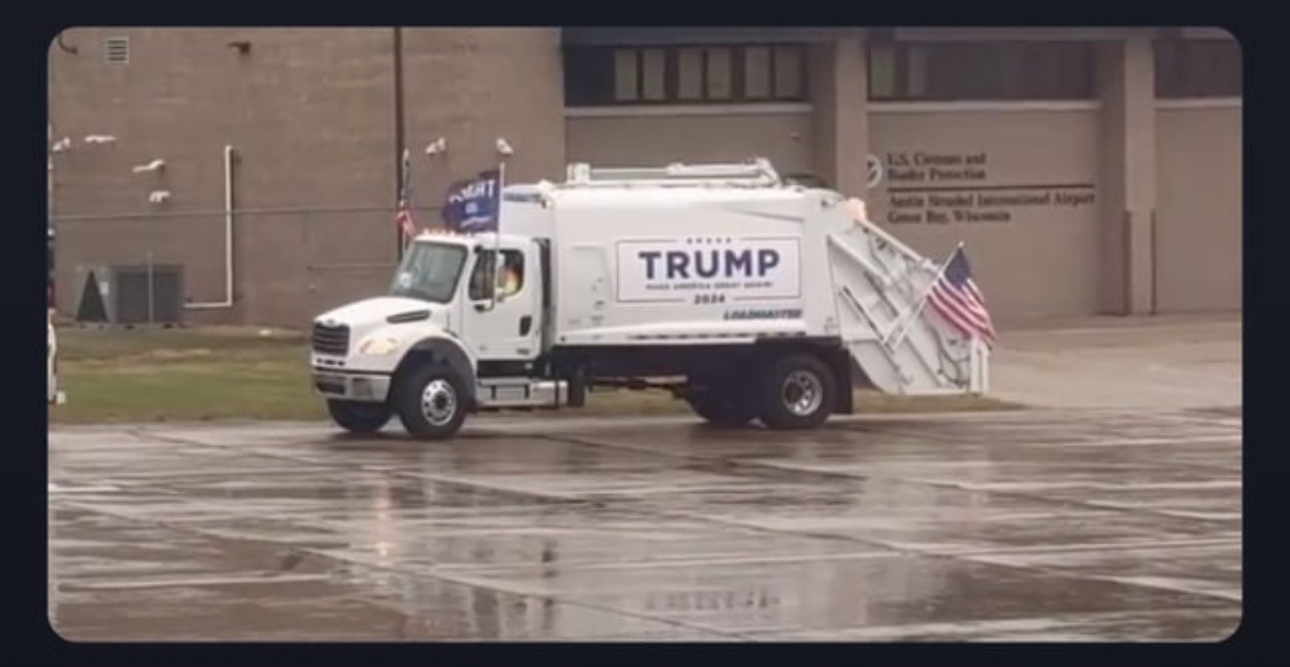 The Ultimate Analogy: A Trump Garbage Truck in Front of the Border Patrol Office, the Agency He Neglected for Political Gain