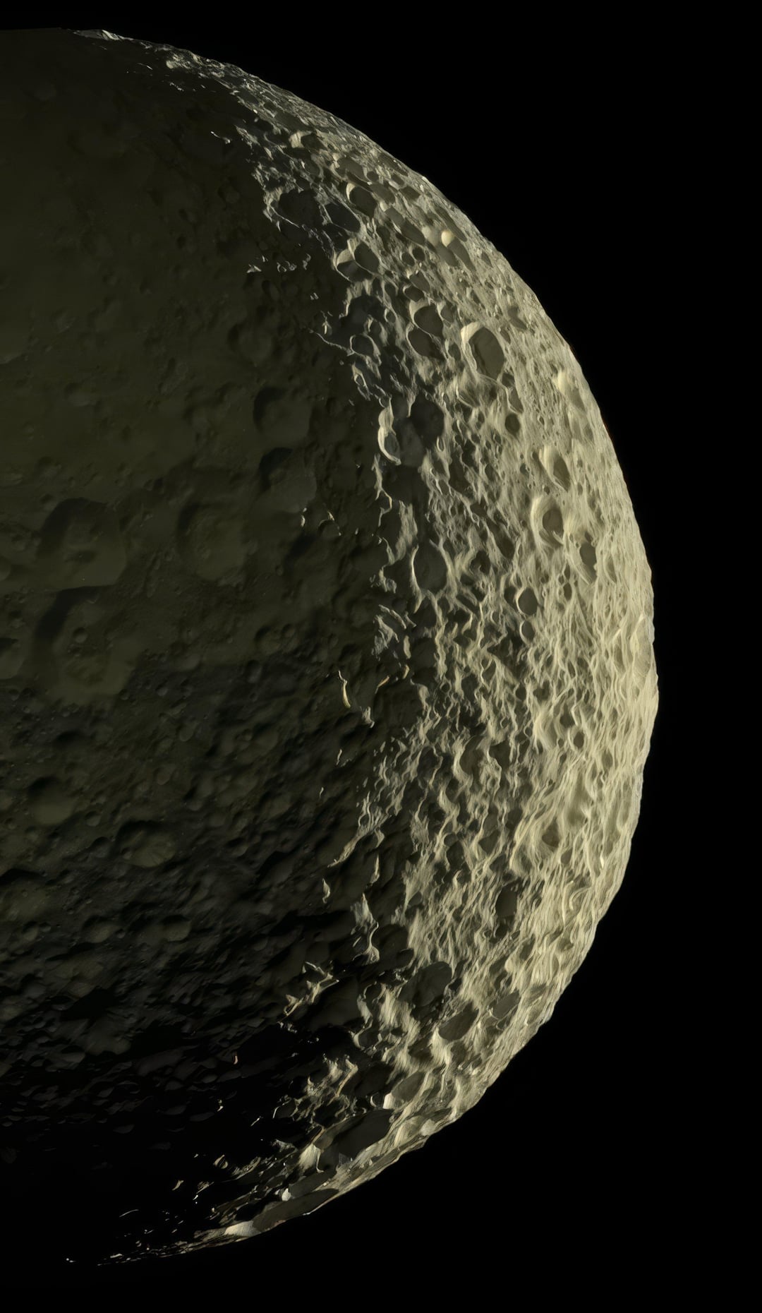 The clearest picture ever captured of Saturn's moon Mimas