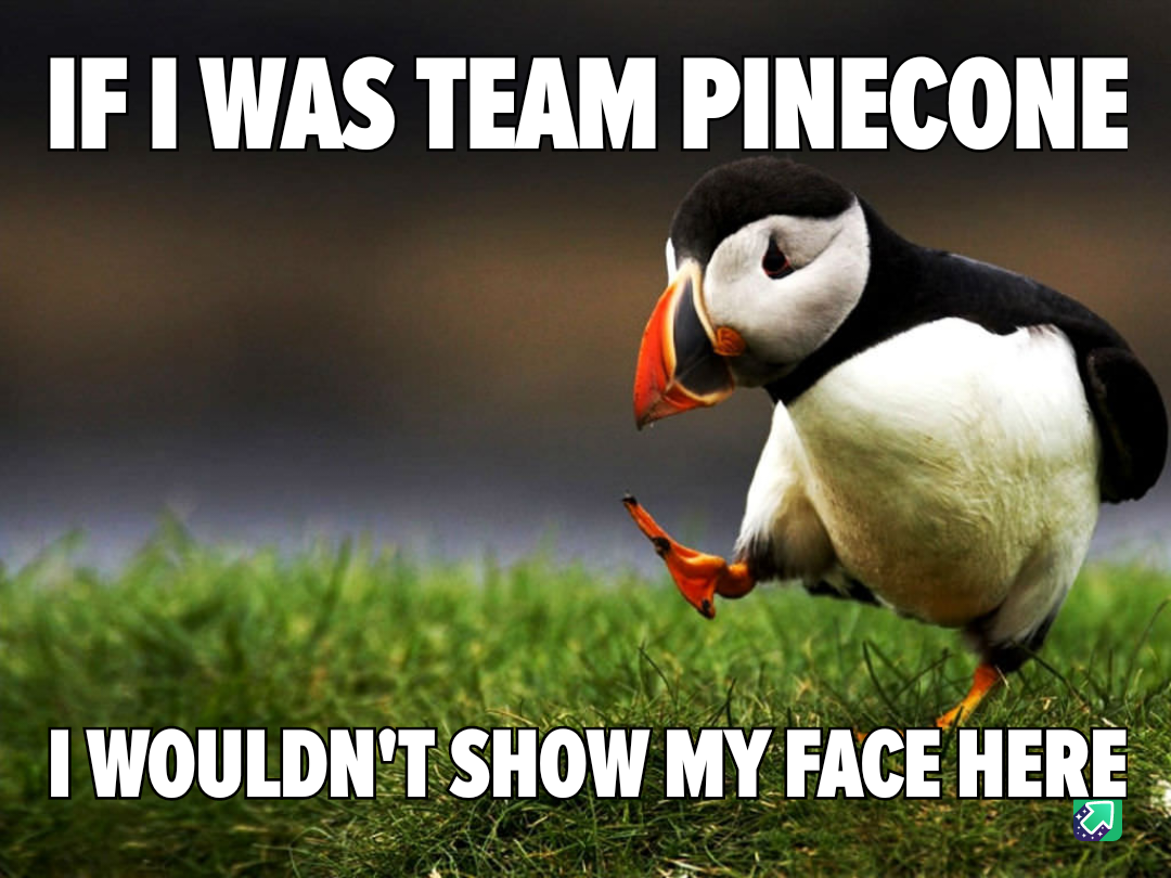 It's either an acorn face tattoo or nothing at all.