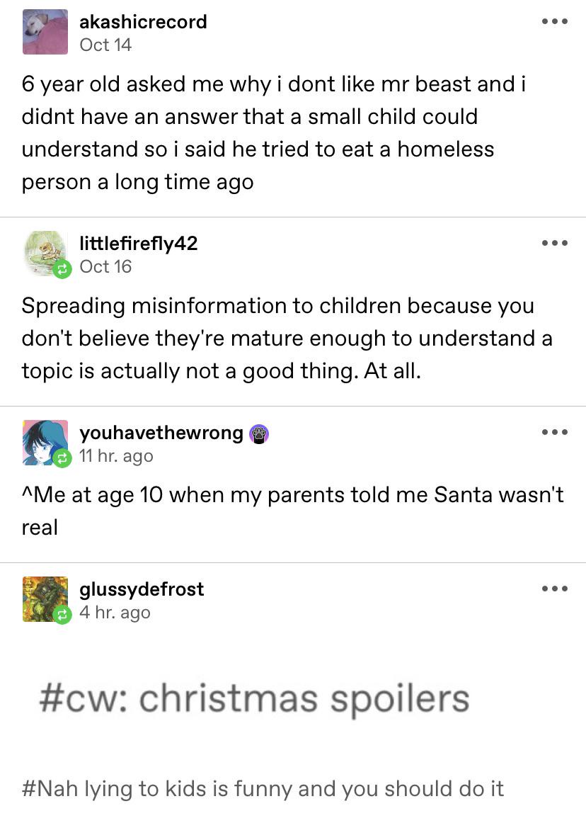 Spreading Misinformation to Kids: Because You Think They're Not Ready for the Truth