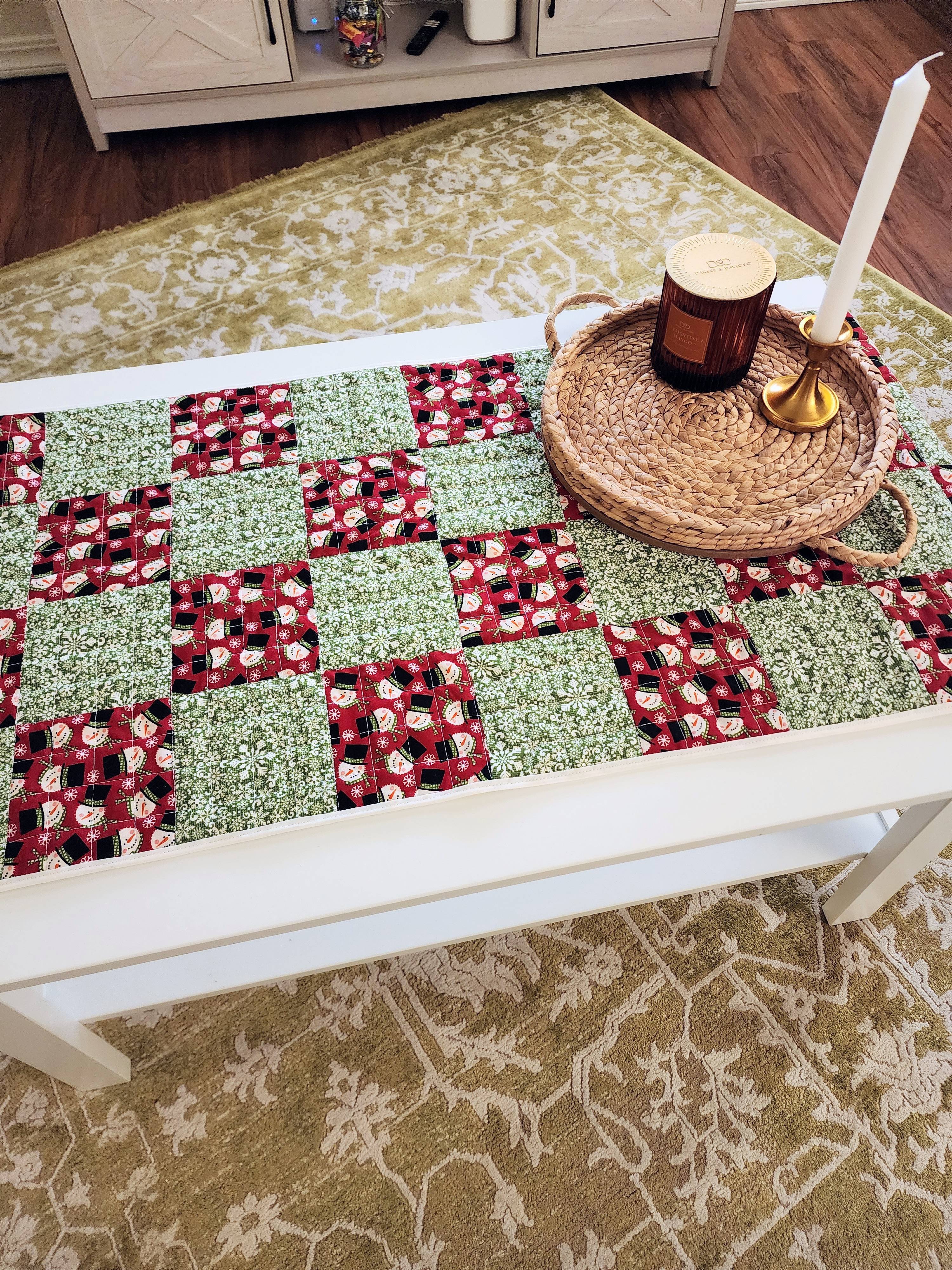 Crafting a Festive Christmas Table Runner for Our New Home