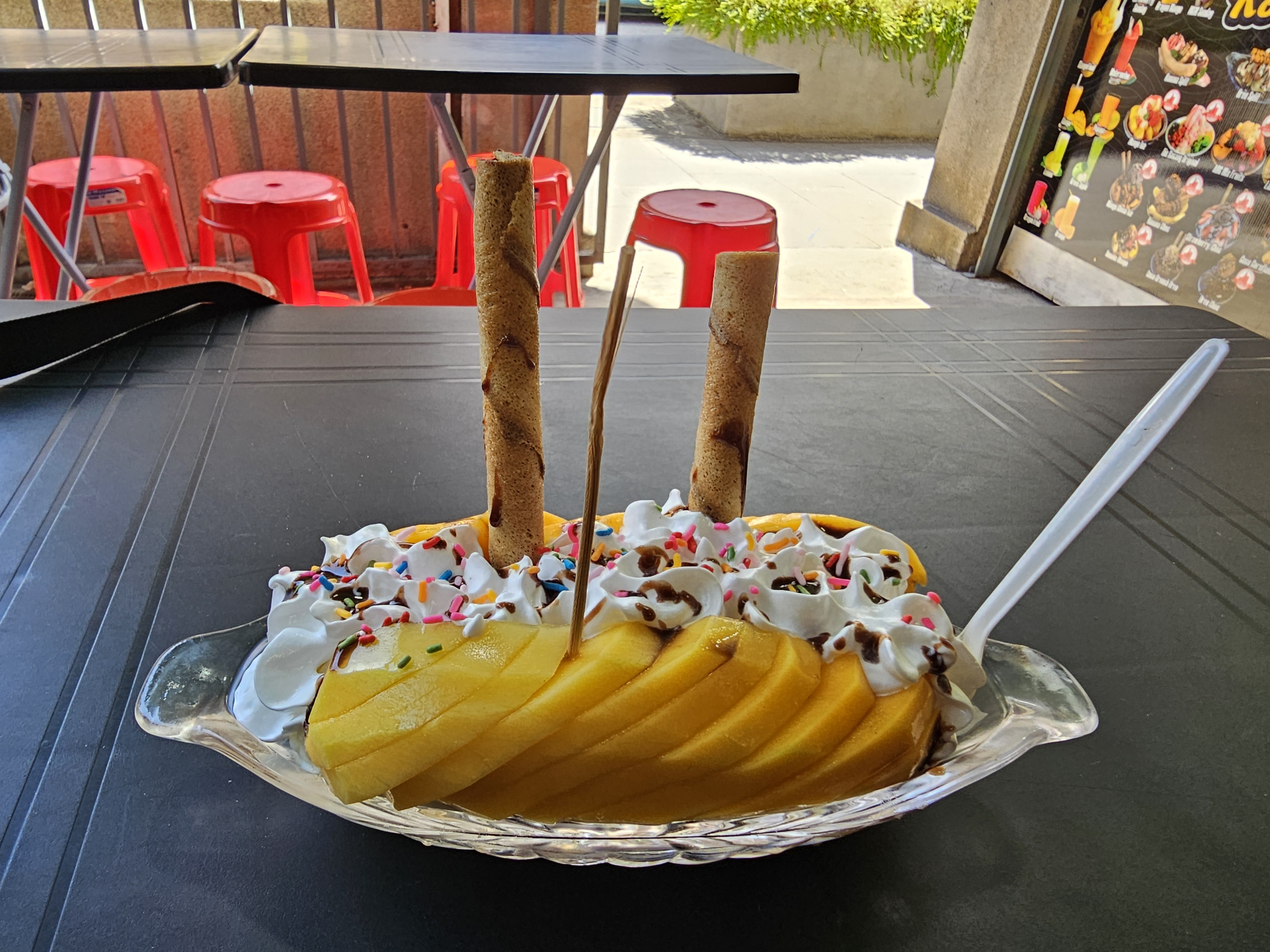 Refreshing Mango Split with Zesty Lemon Soda: Enjoying Penang Right Now
