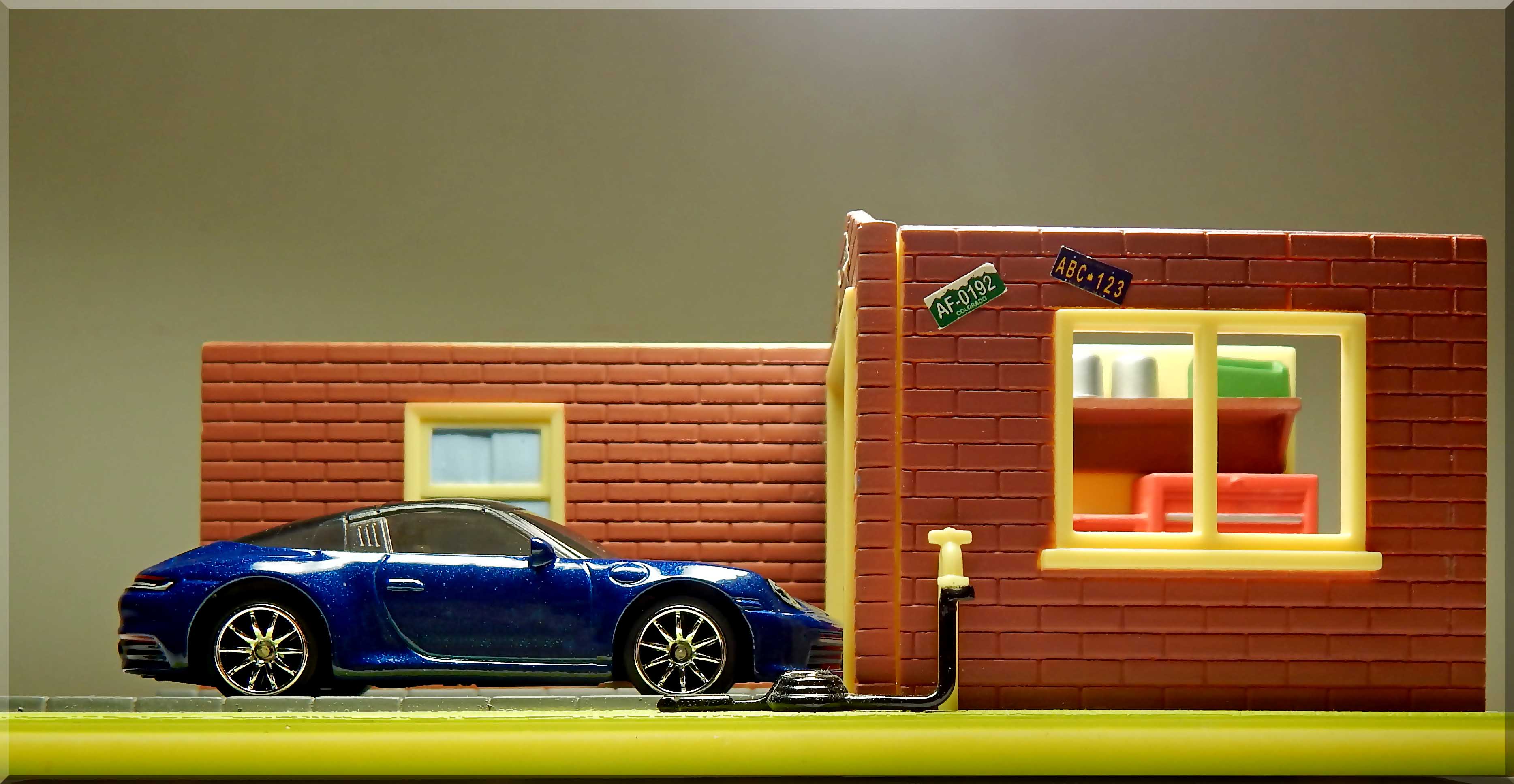 Matchbox Porsche Targa with a Custom Wheel Upgrade