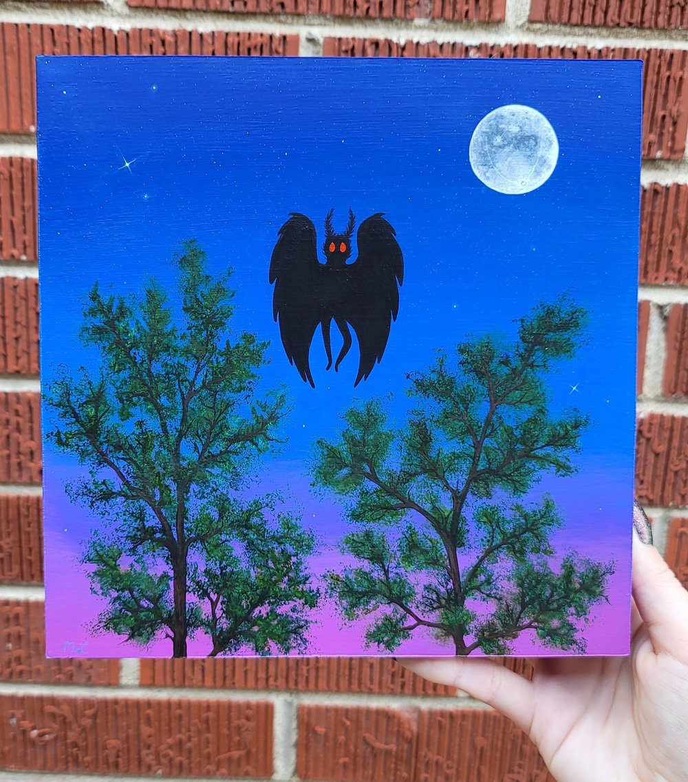 I Just Painted My Favorite Cryptid: Mothman!