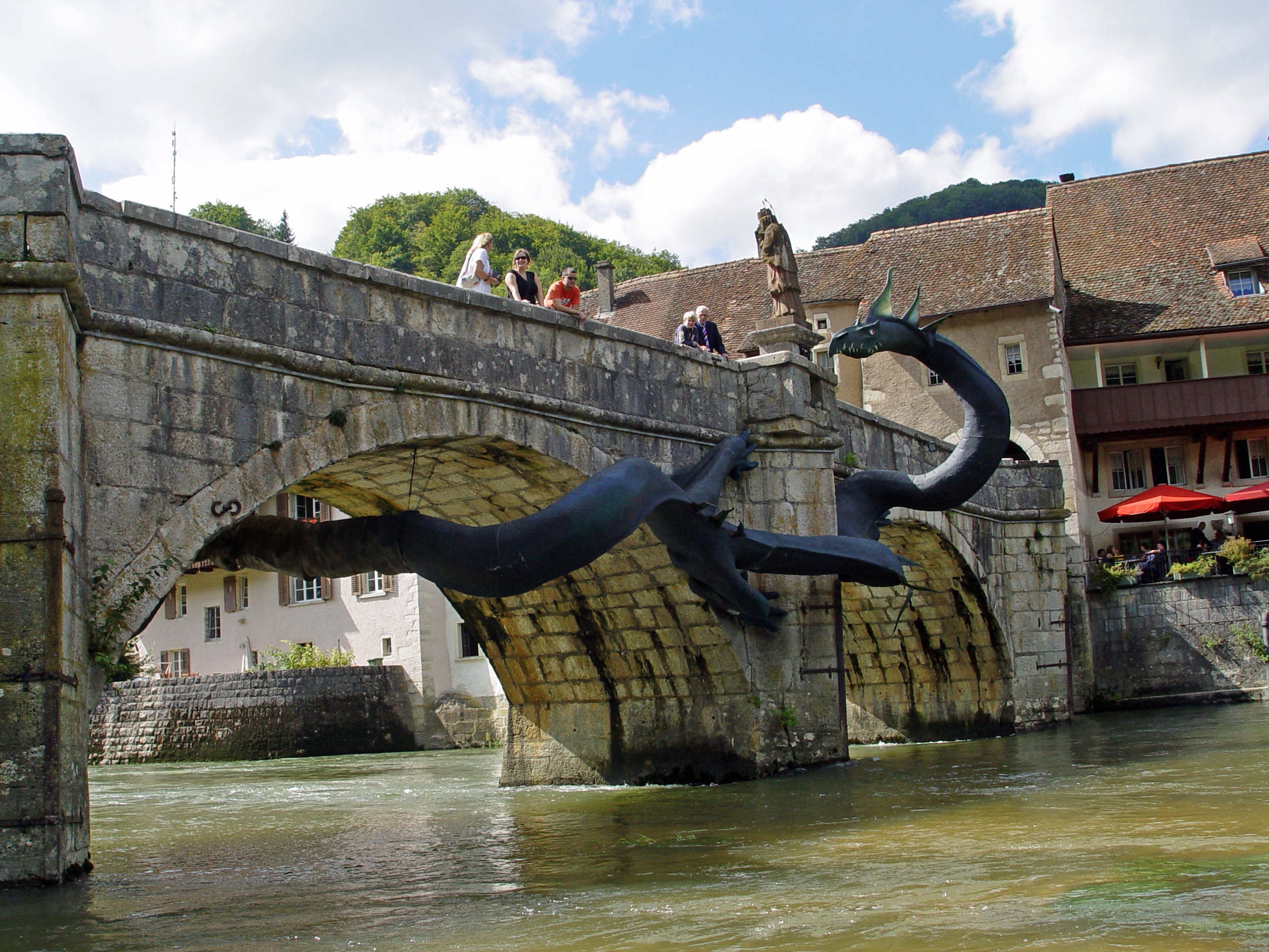 When the Middle Ages Collide with Middle-Earth on the Saint-Ursanne Dragon Bridge