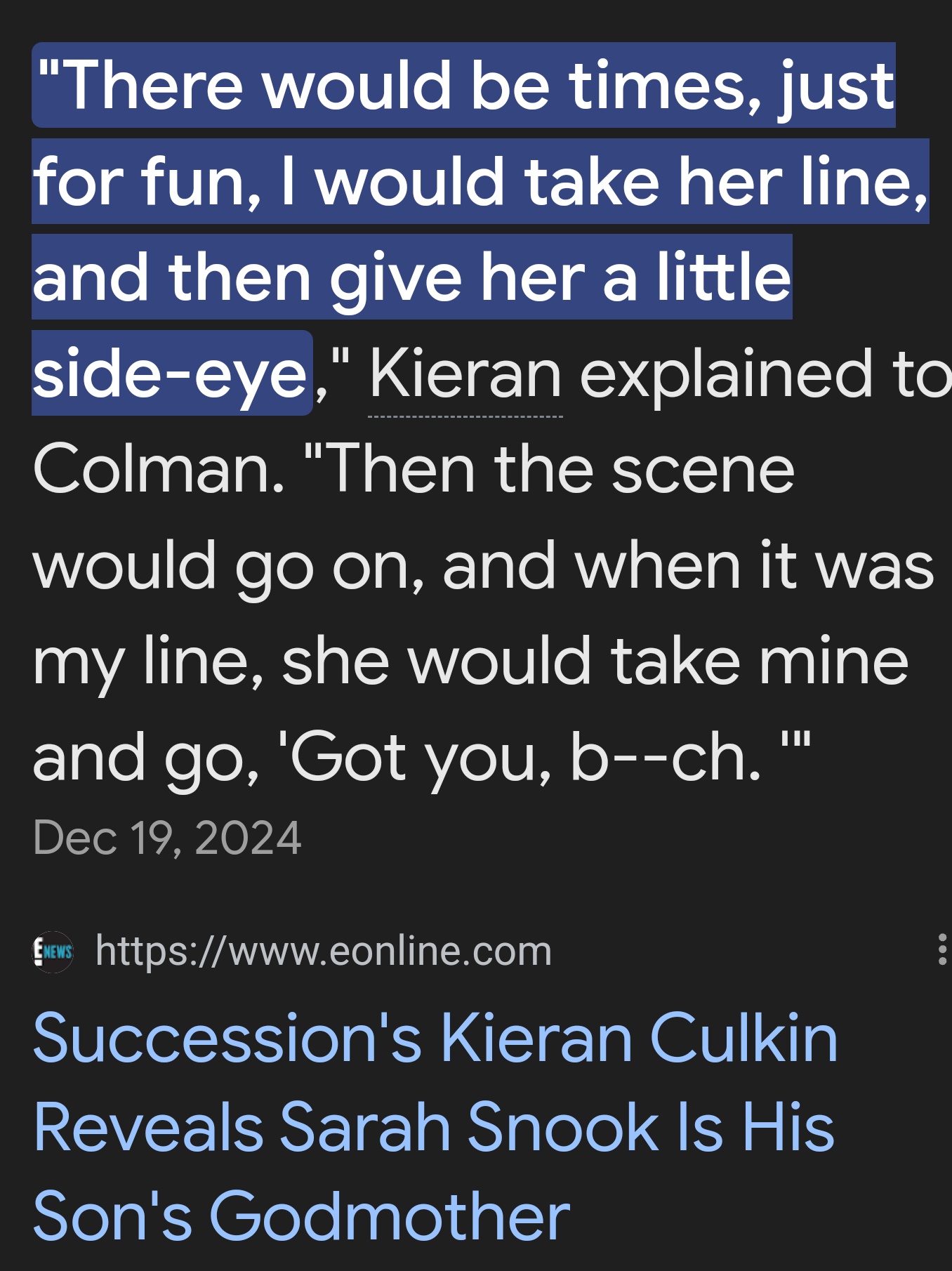 Kieran Culkin as Jamie Taco: "If I say the lines first, they belong to me!"