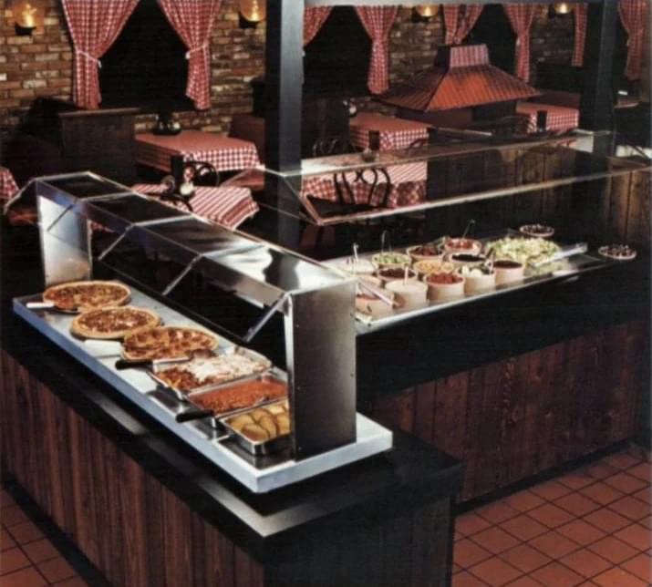 A blast from the past: Pizza Hut buffet and salad bar, 1977