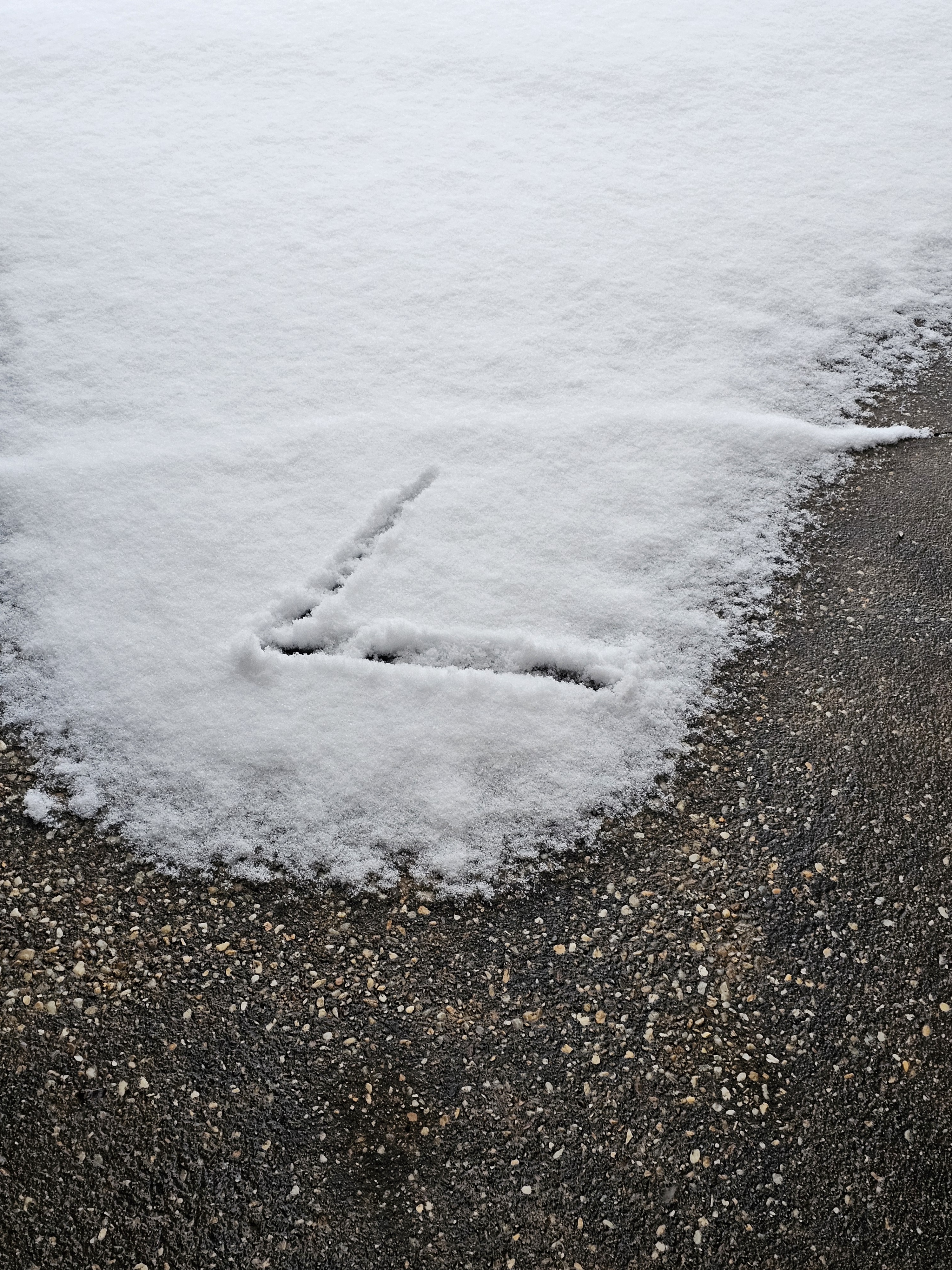 Creating a snow angel at Gulf Shores