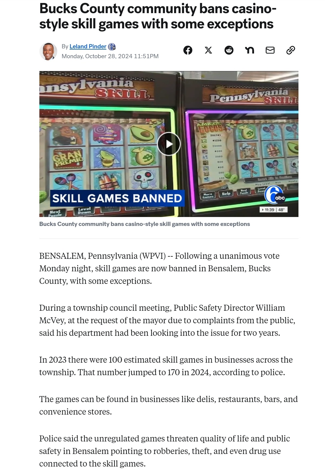Bucks County community takes a stand against casino-style skill games, with a few exceptions