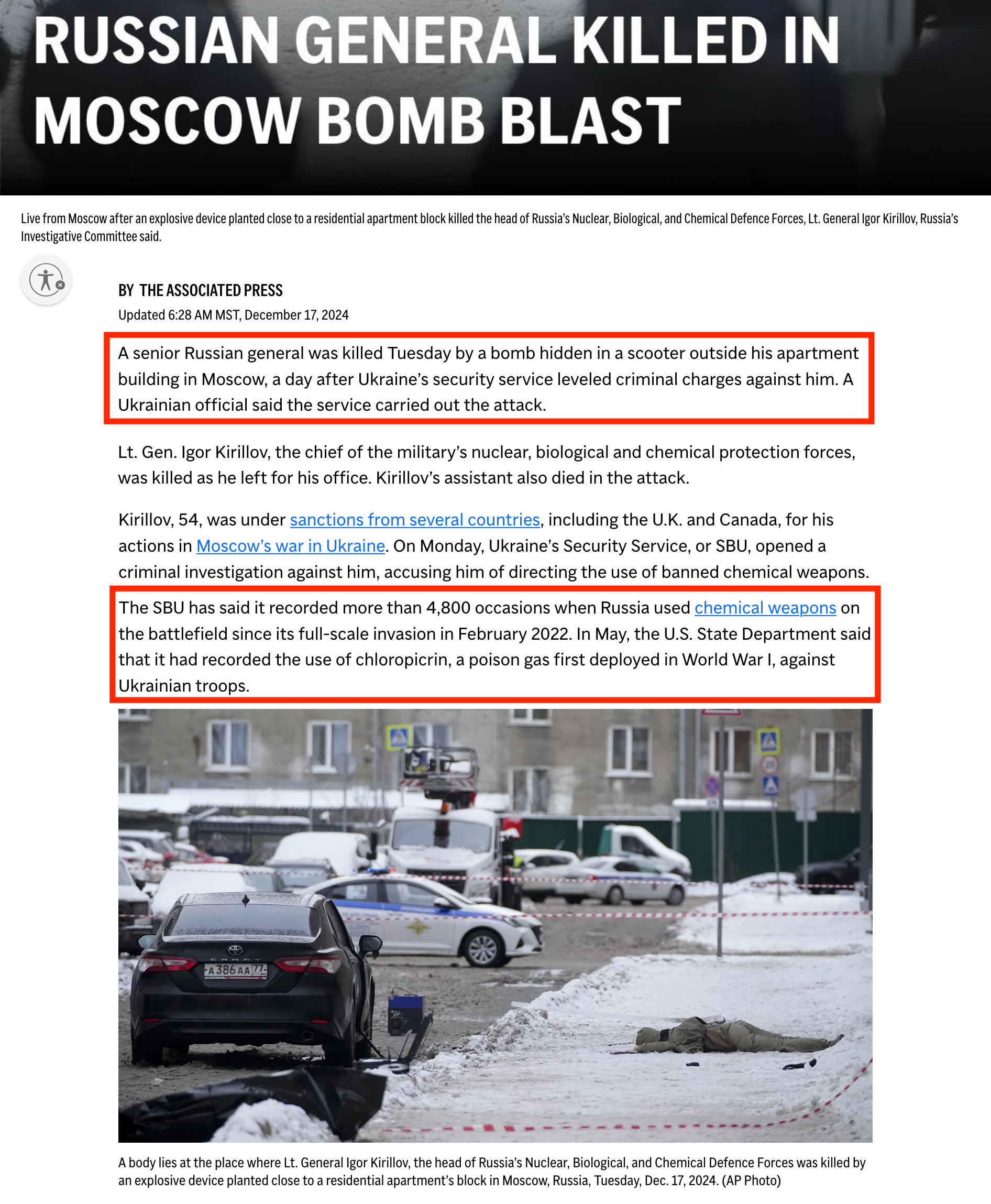 FAFO: Consequences of Using Chemical Weapons
