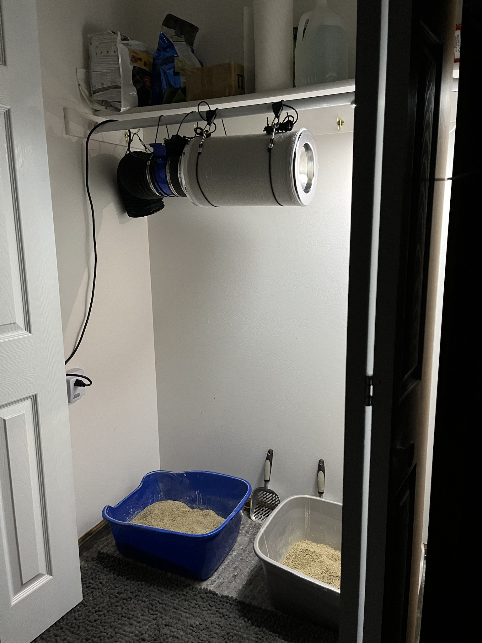 Air filter on a motion-activated power switch: A cat owner's secret.