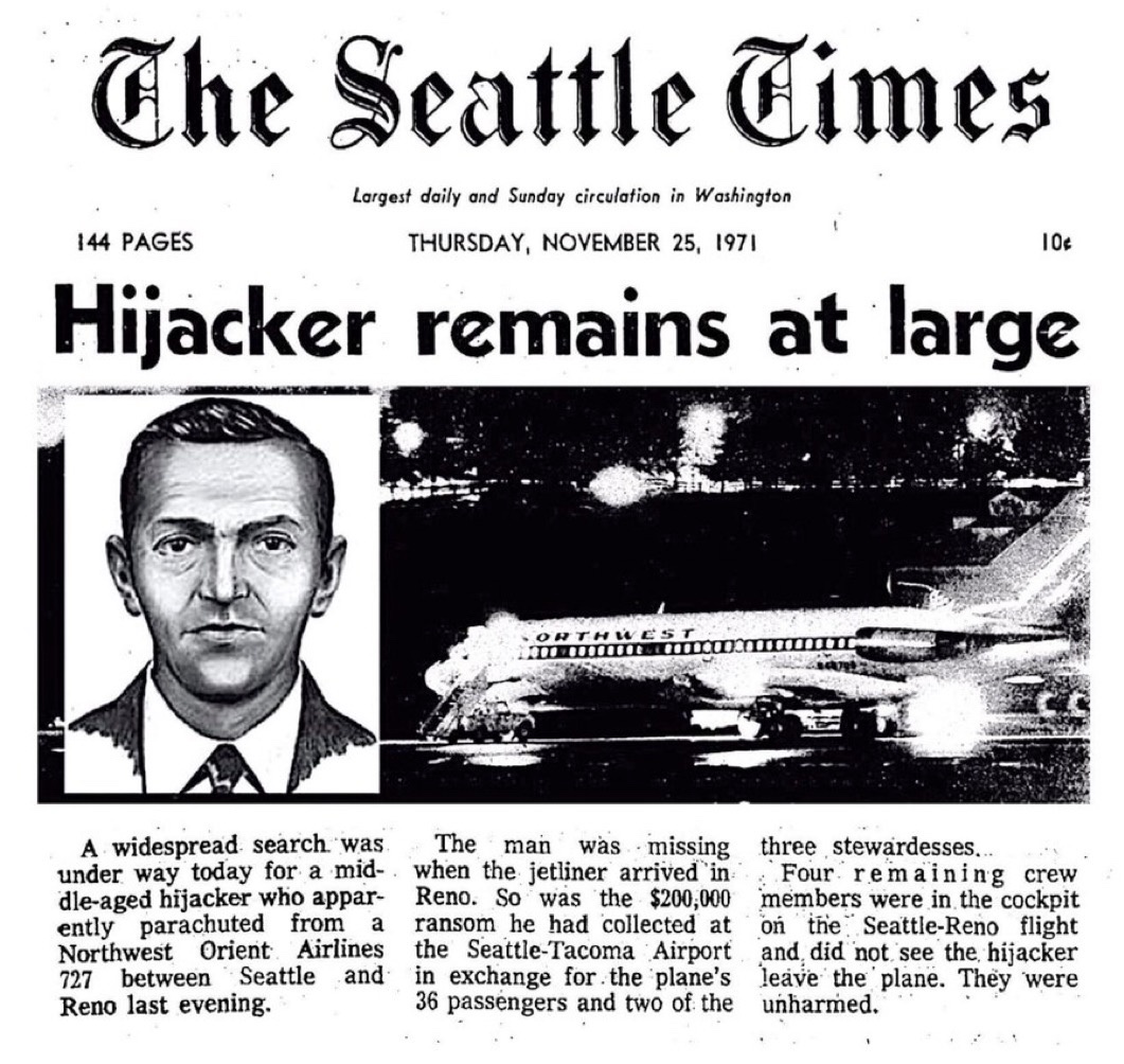 The Mysterious Hijacking of D.B. Cooper: A Night to Remember on November 24, 1971