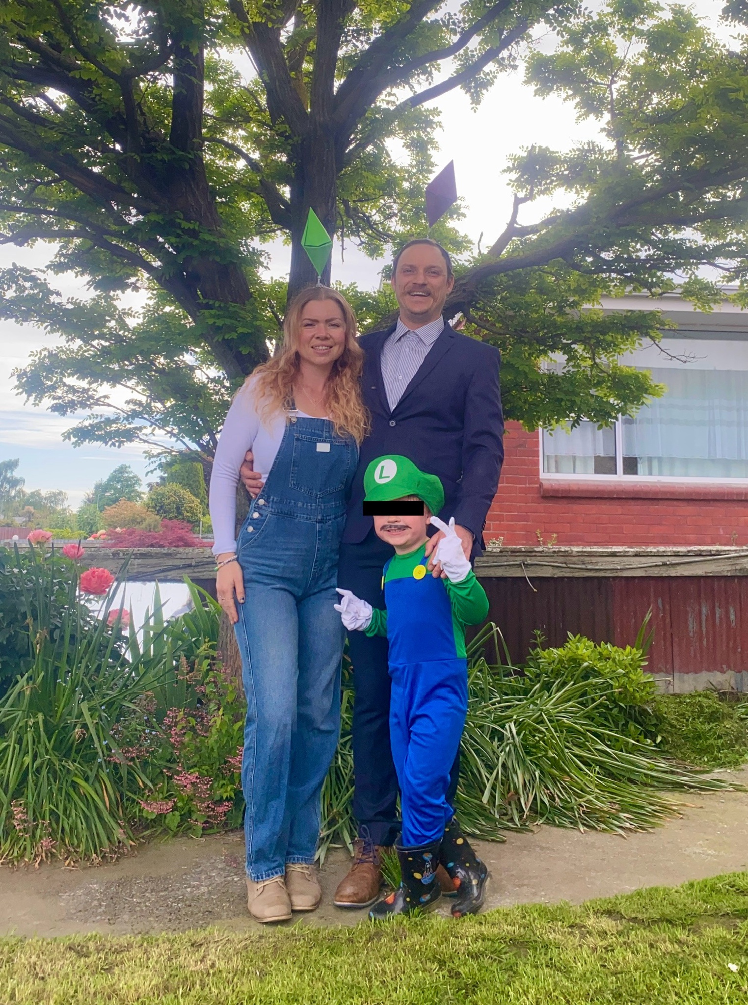 A Joyful Halloween from My Sim Family and Our Son Luigi