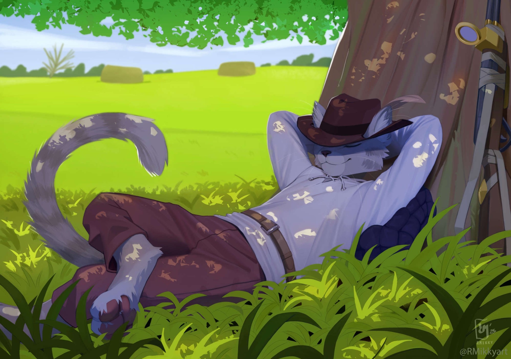 Chillin' Under the Tree: A Moment of Peace