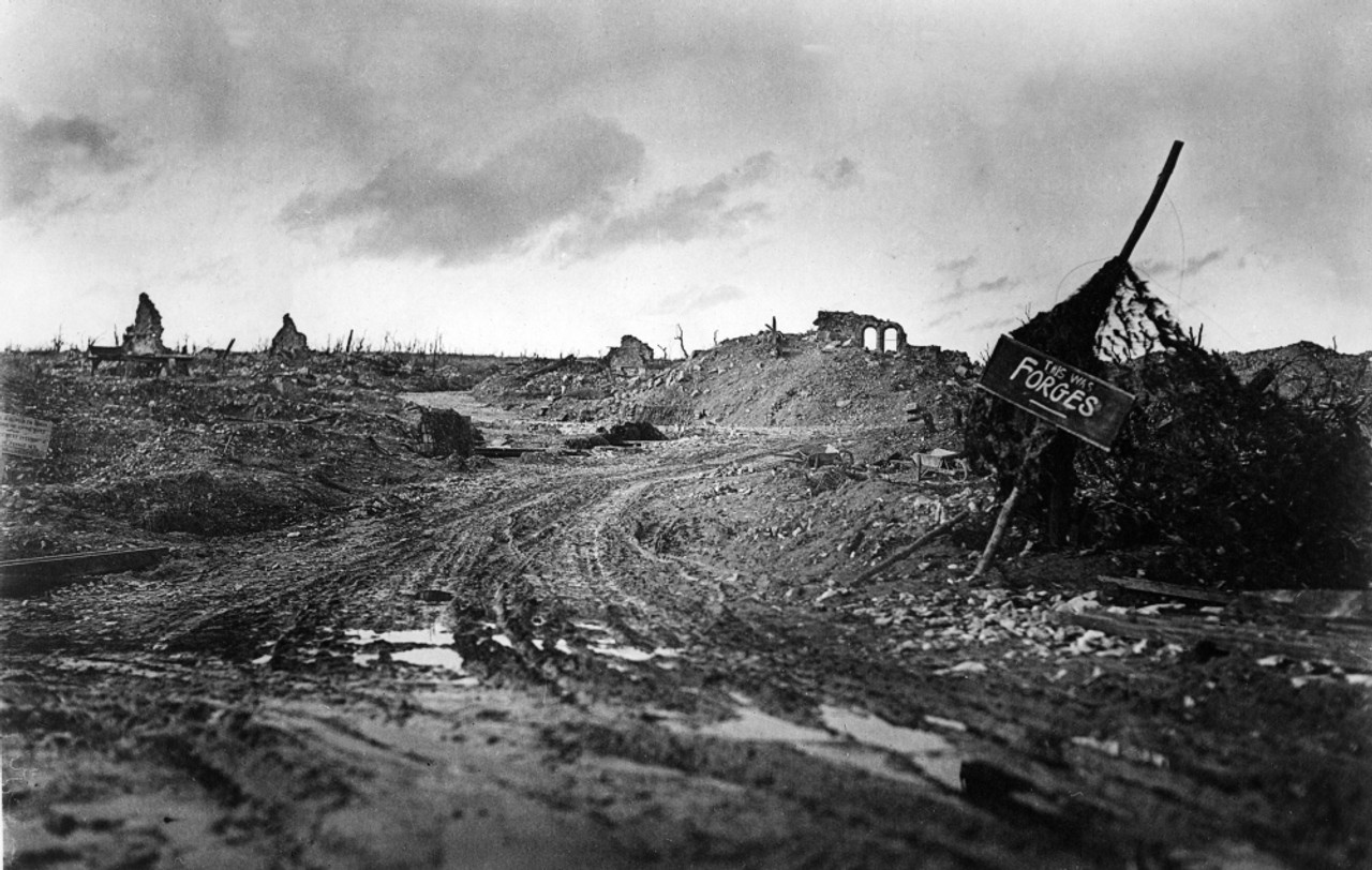 Sign of the Times: 'This Was Forges' - A Reminder of the Village's 1918 Destruction