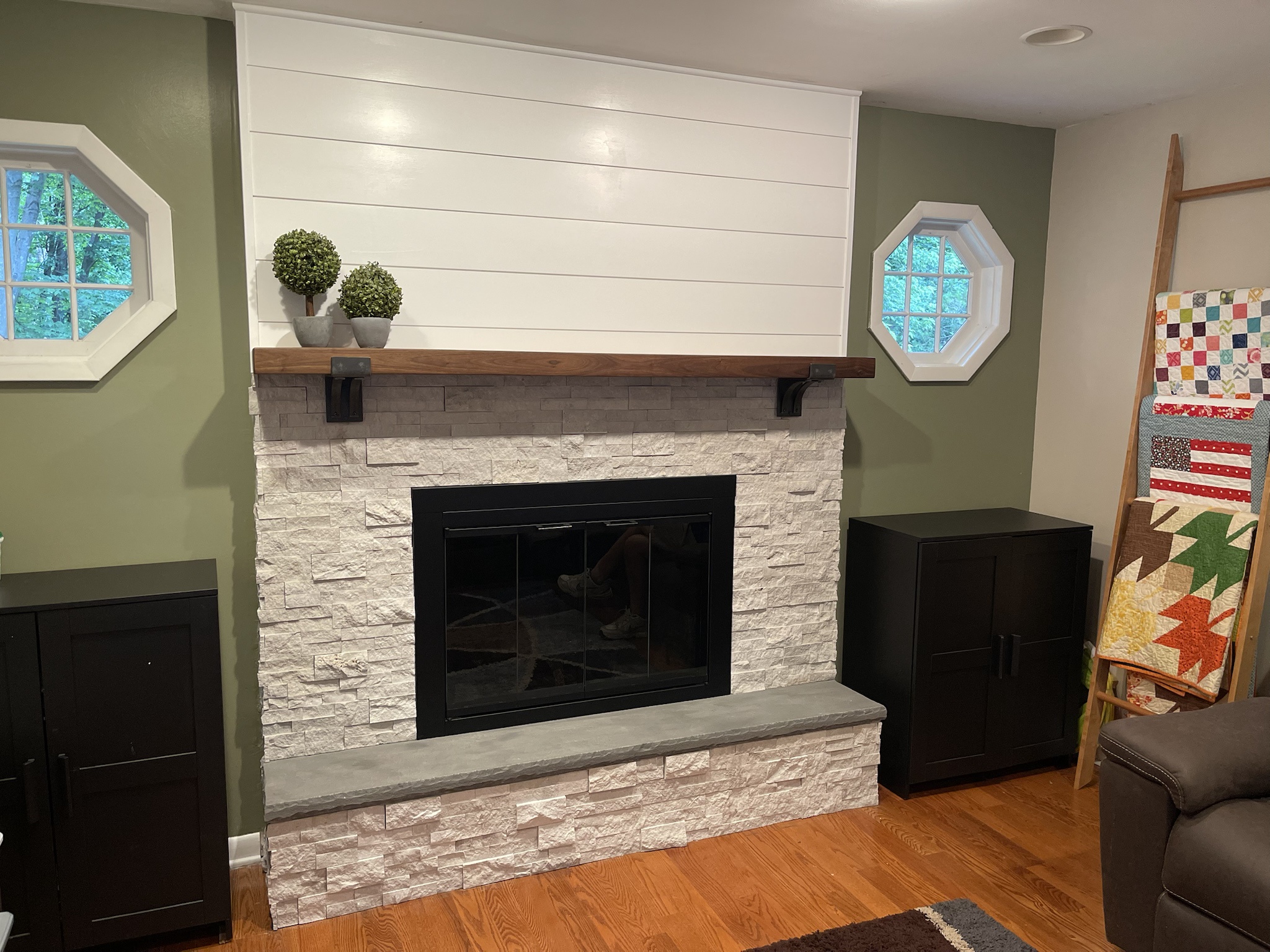 Here's the latest update on our cozy fireplace!