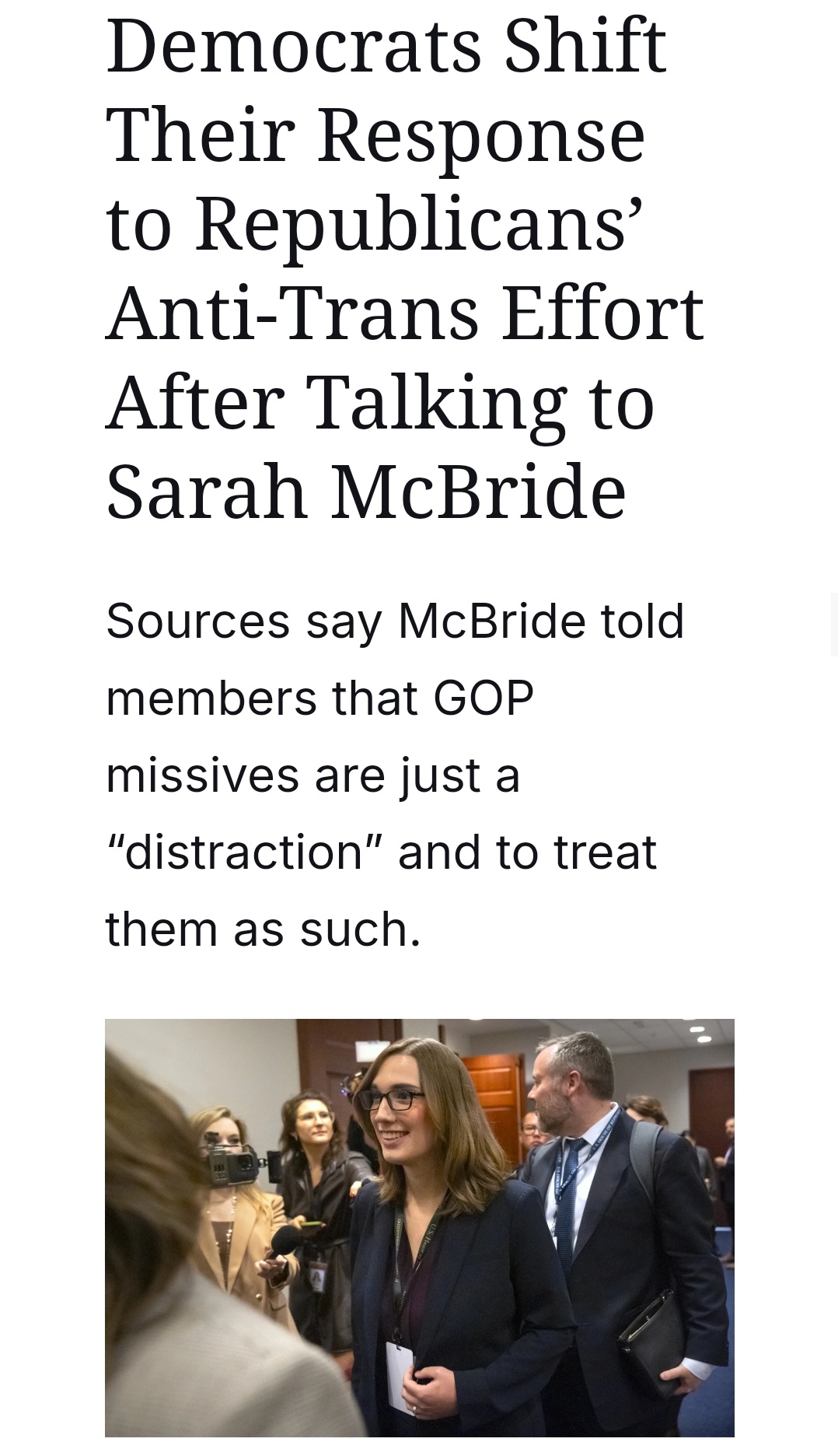 Sarah McBride Calls Out Republican Nonsense on Transgender Issues